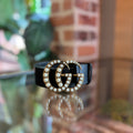 GUCCI Black GG Marmont Pearl Belt Sz 85/34 ( US 6)