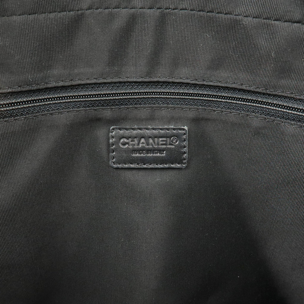 CHANEL Wild Stitch Leather Hand Bag Black A14692