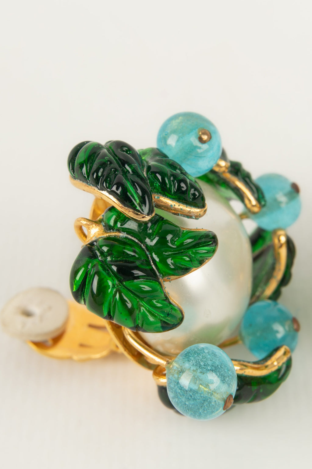 Boucles d'oreilles en pÃƒÆ’Ã‚Â¢te de verre Chanel