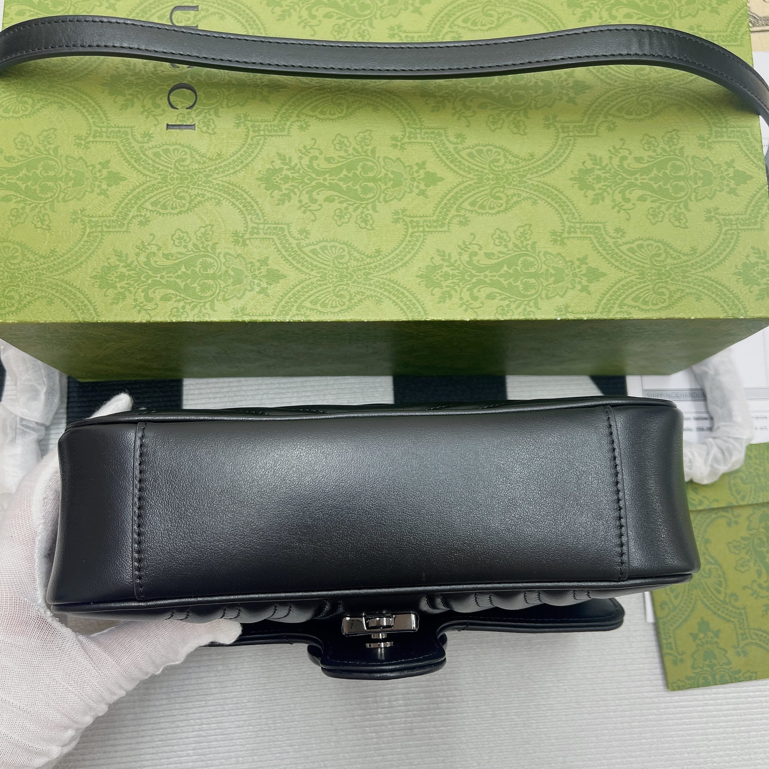 Glami Marmont Matelasse Mini Bag Black For Women, Women’s Bags 8.5in/22cm Glami