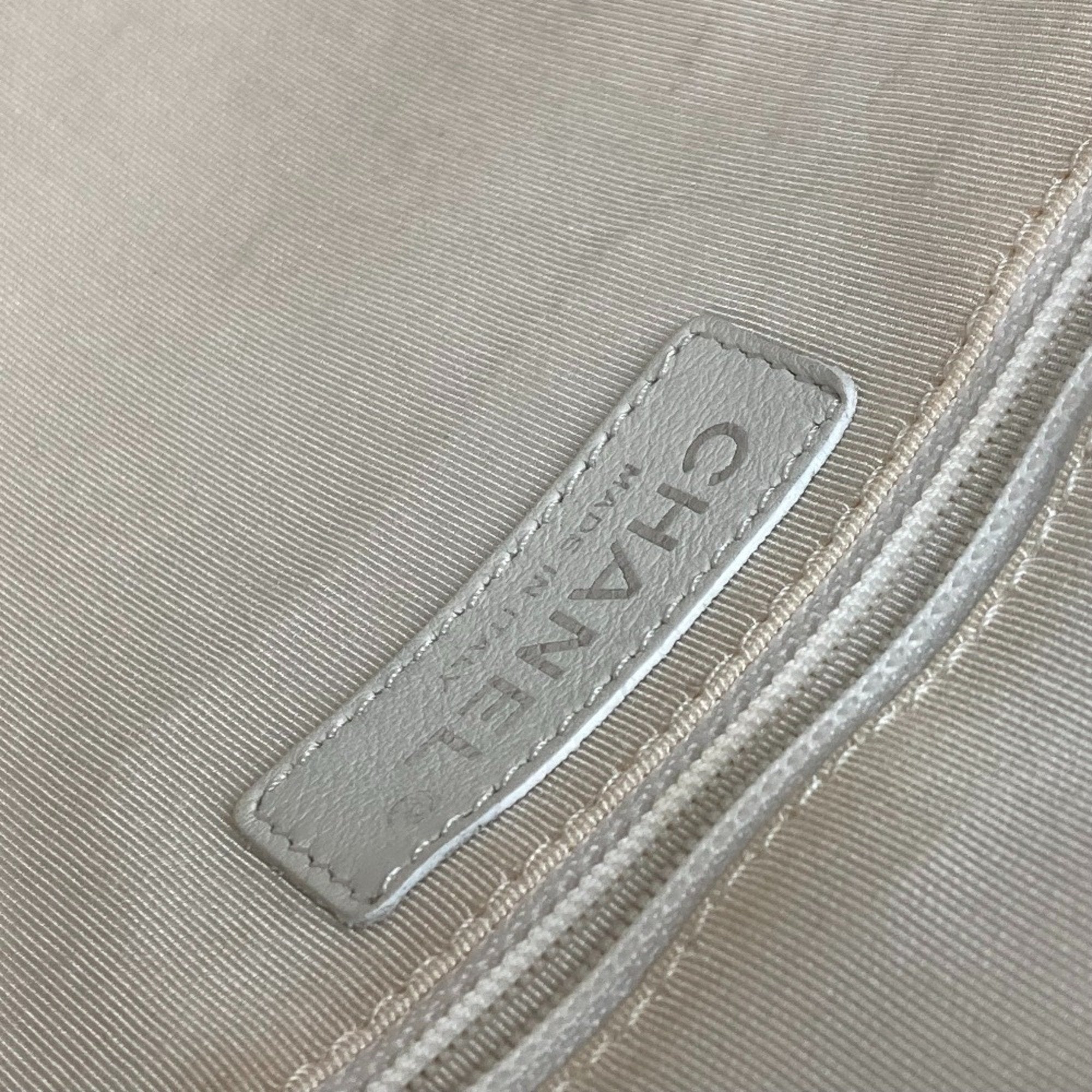 Chanel Quilted Bowling Bag White Leather
