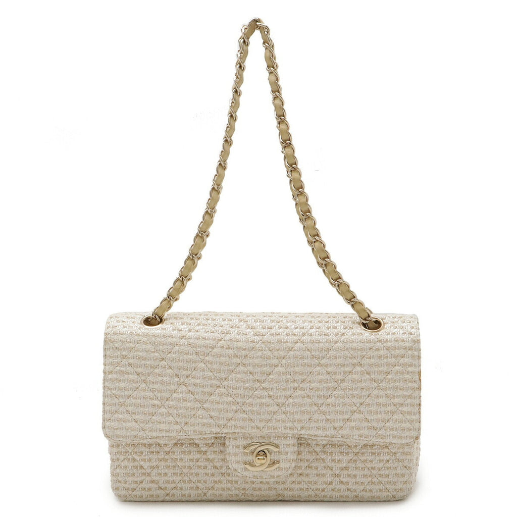 Chanel Classic Flap Bag Small Beige Tweed