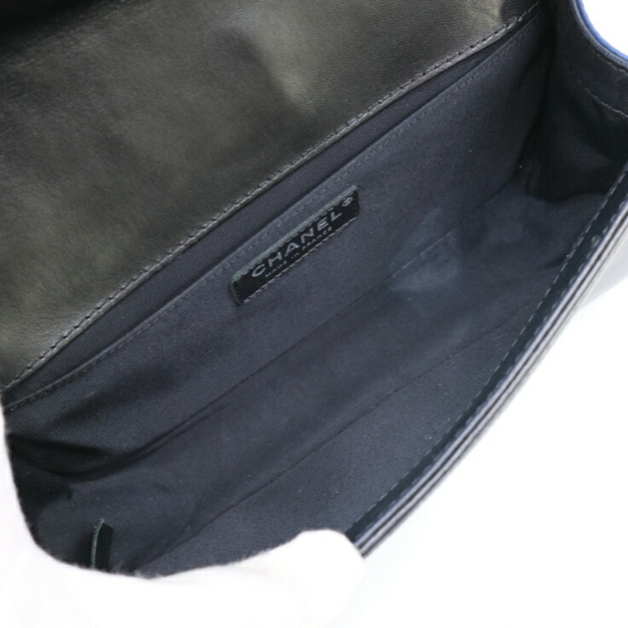 Chanel Boy Chanel Shoulder Bag BlueBlack