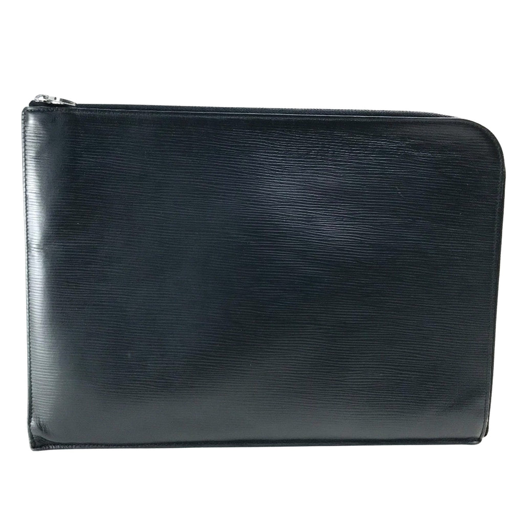Zippered Leather Clutch Pochette Style