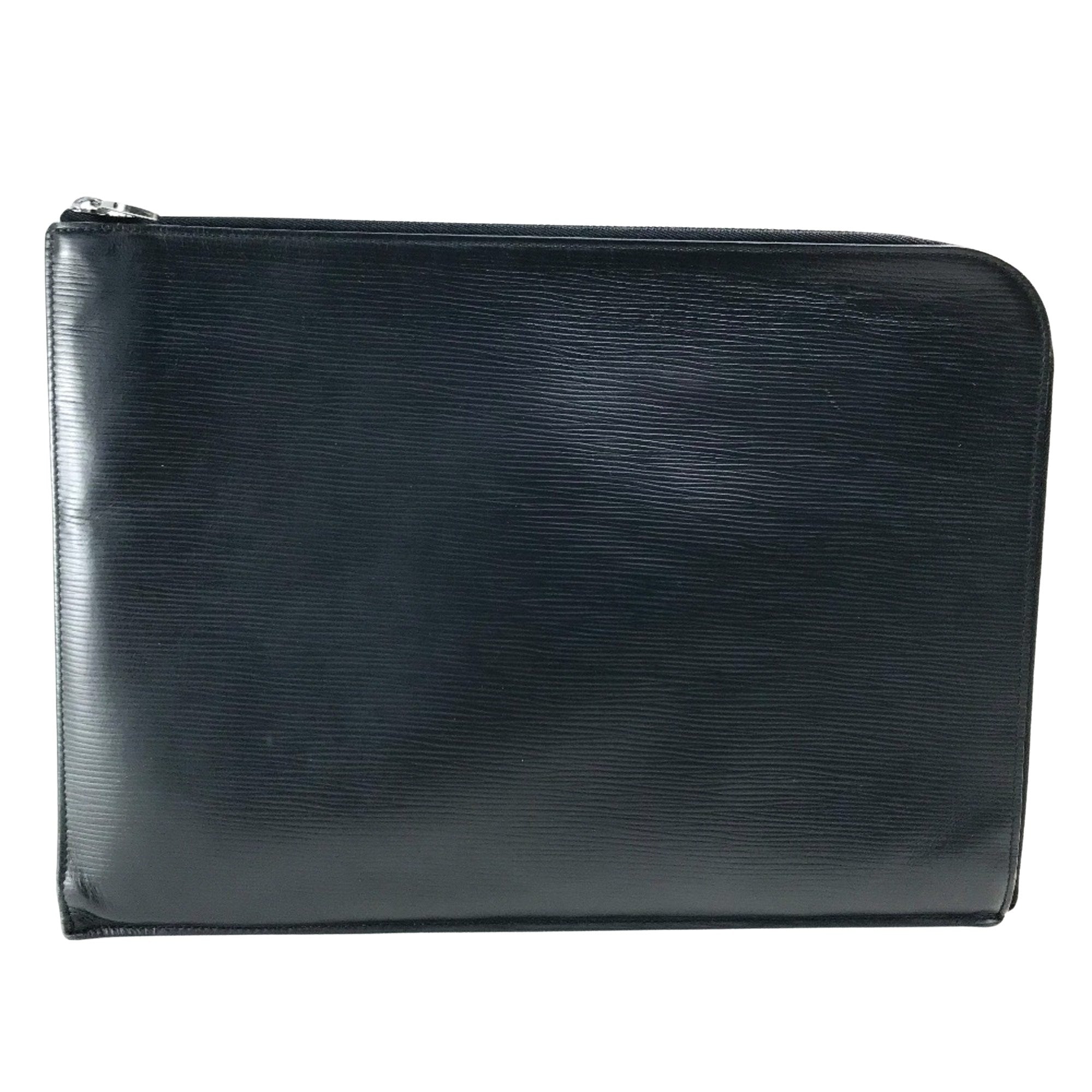 Zippered Leather Clutch Pochette Style