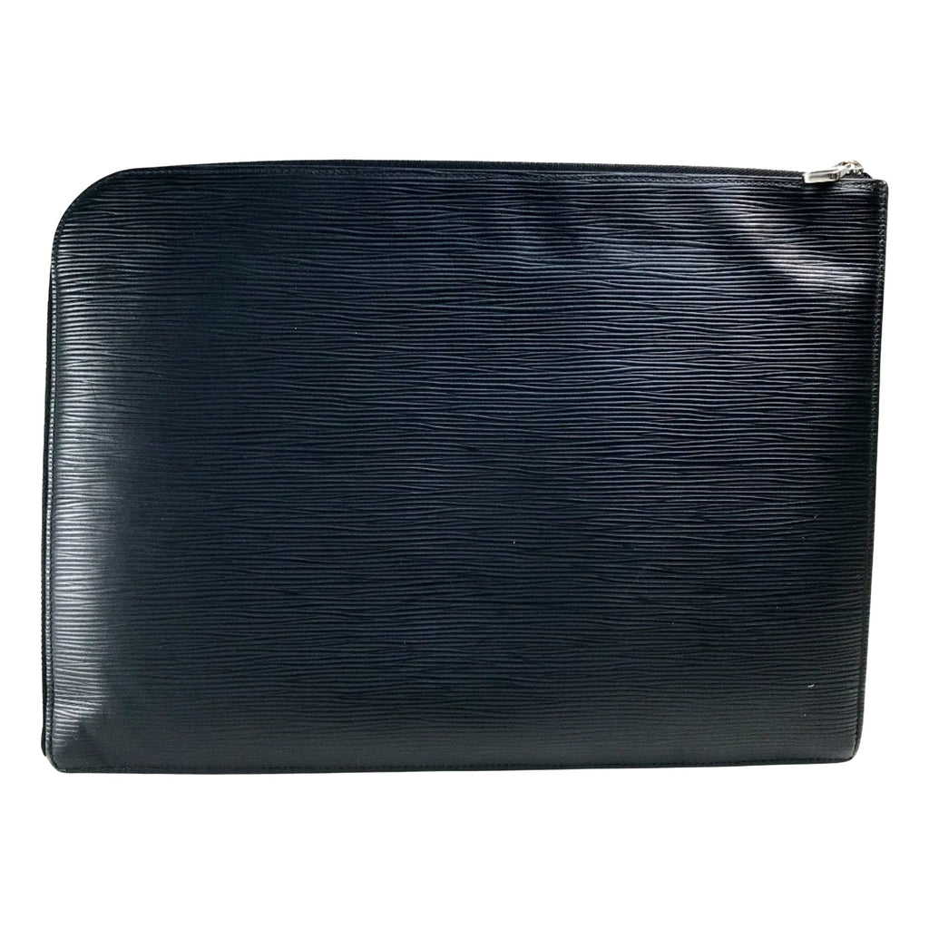 Zippered Leather Clutch Pochette Style