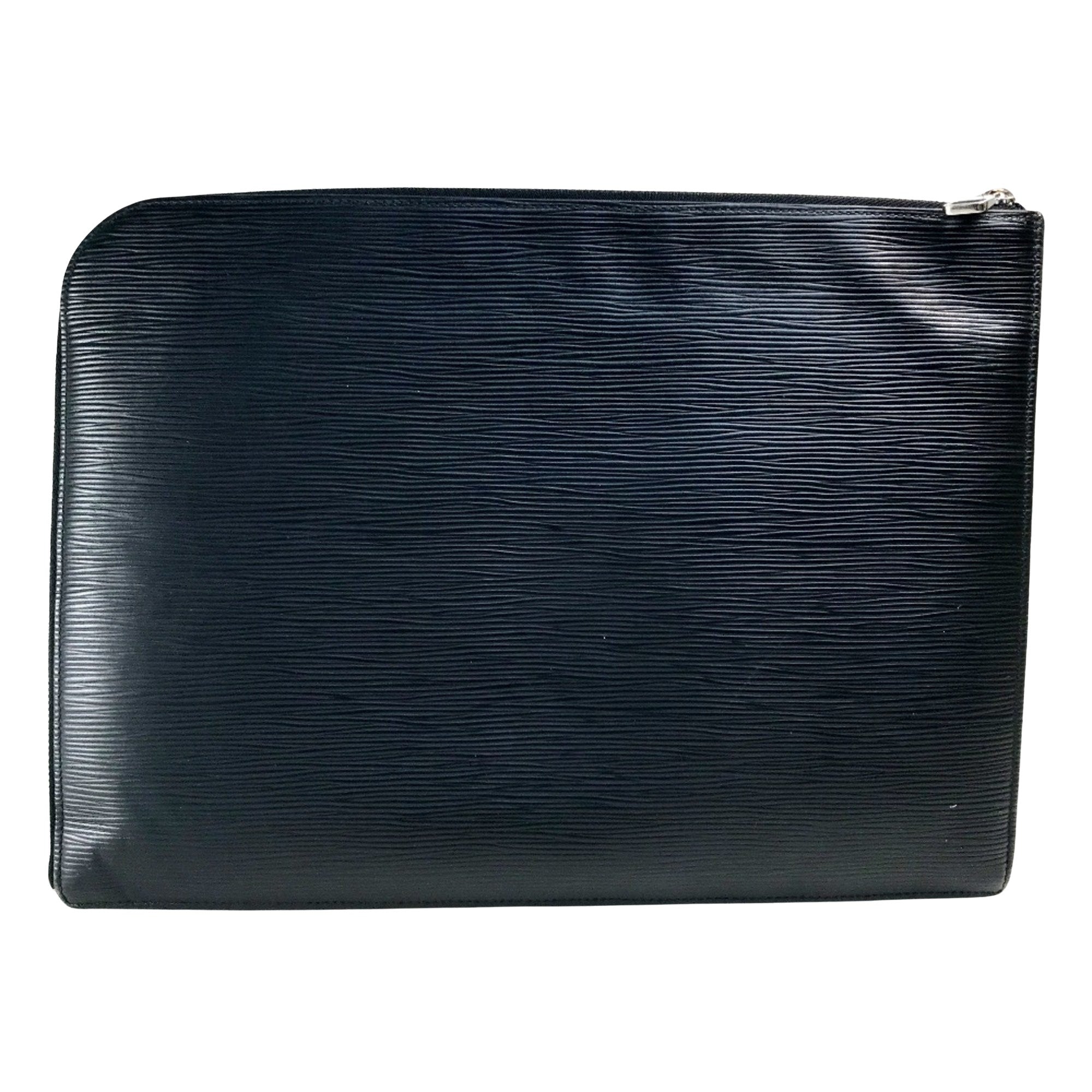Zippered Leather Clutch Pochette Style