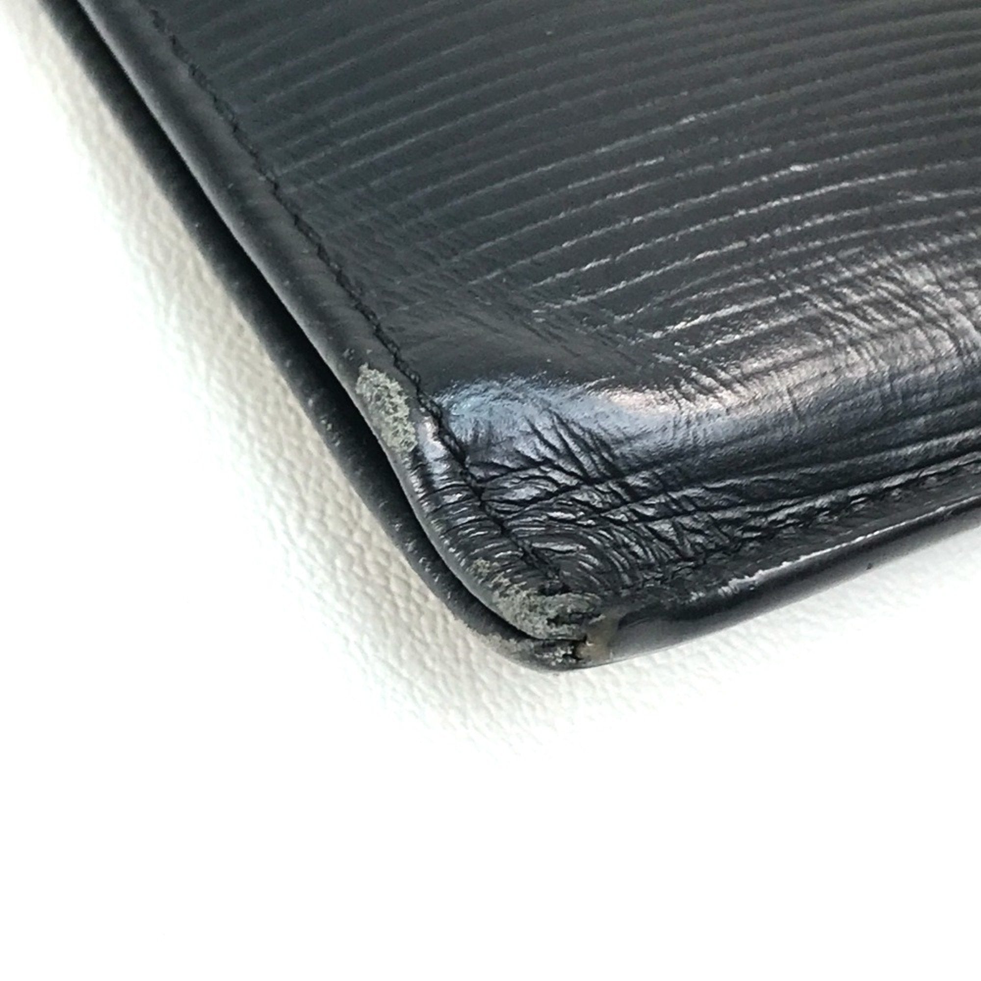 Zippered Leather Clutch Pochette Style