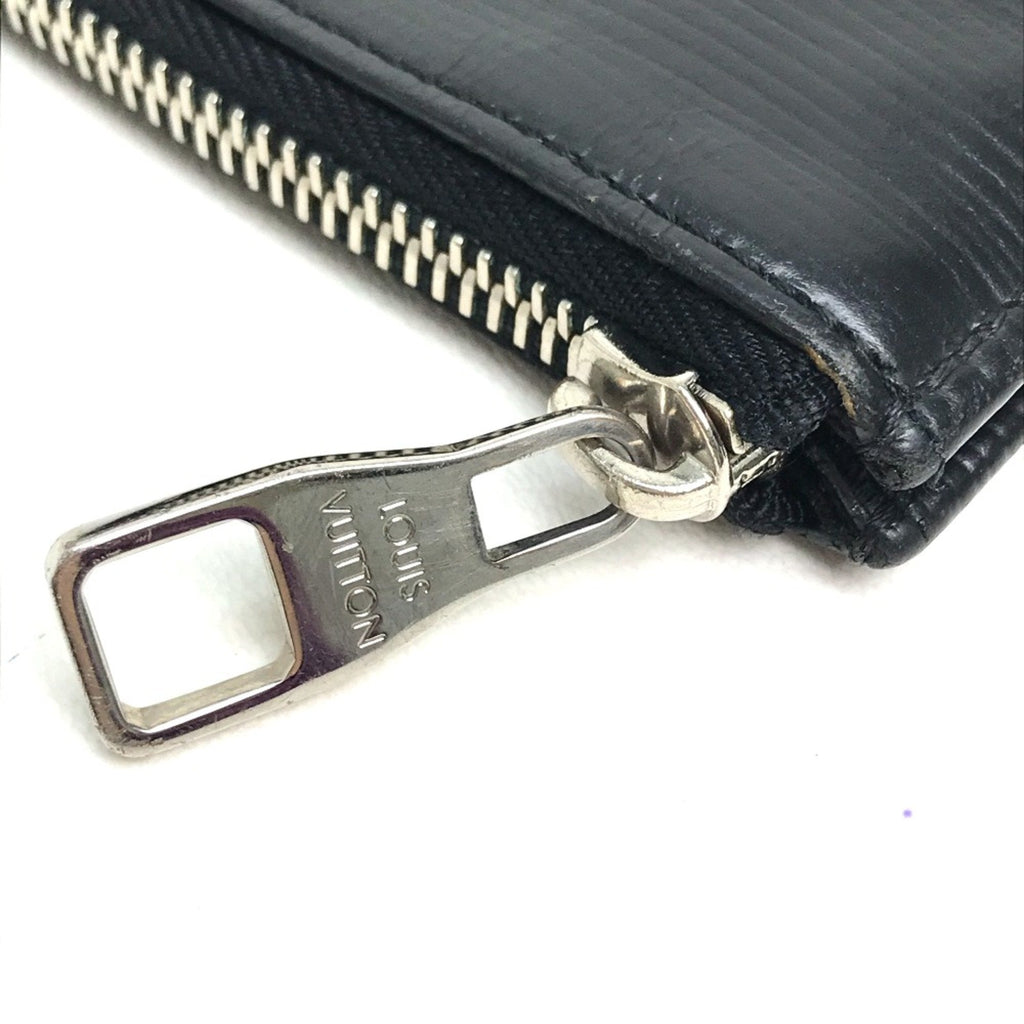 Zippered Leather Clutch Pochette Style