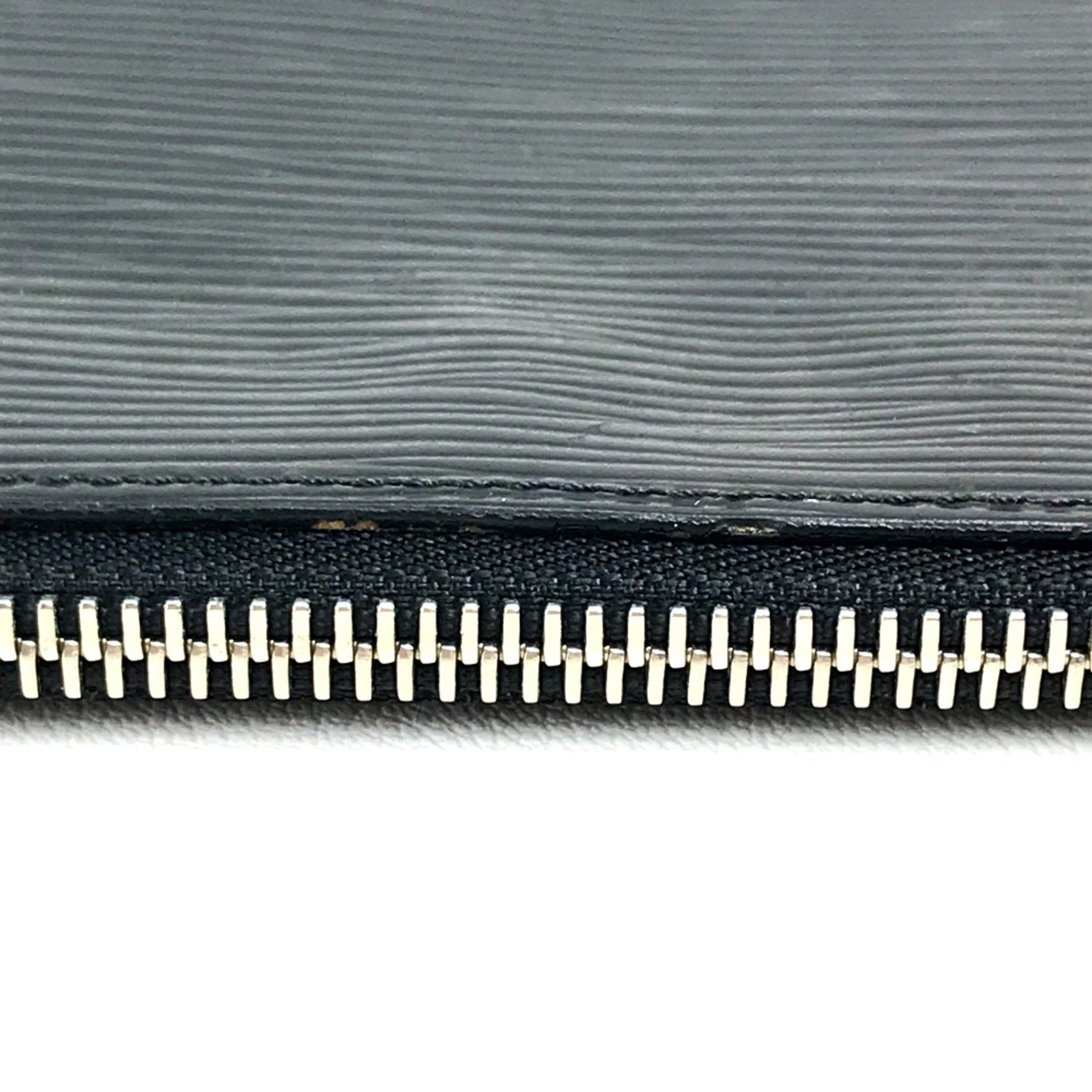 Zippered Leather Clutch Pochette Style