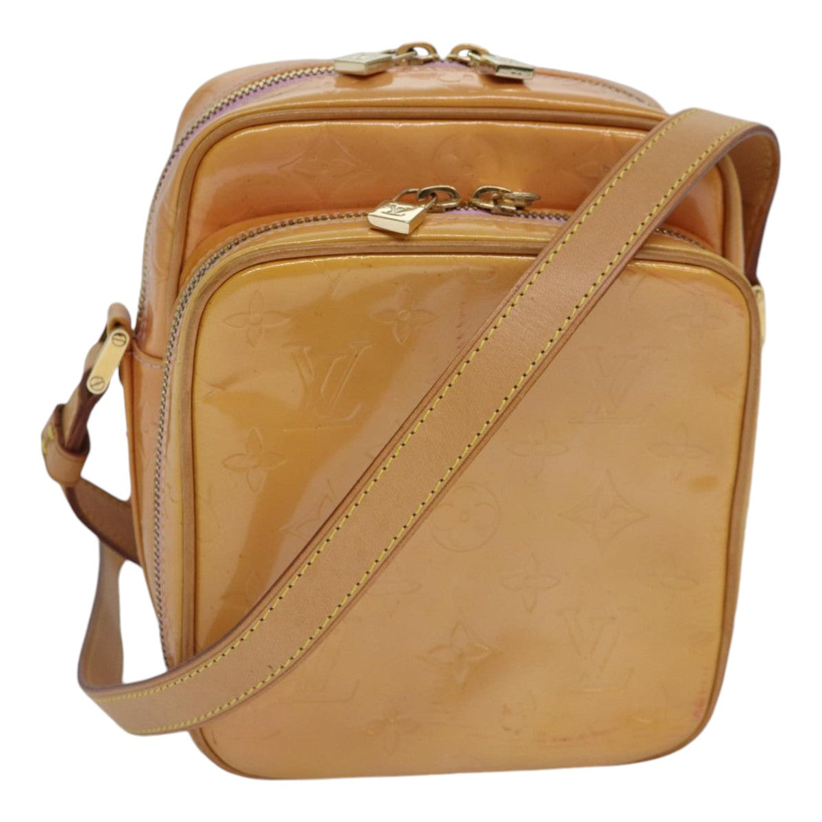 Mini Pochette Accessoires Apricot Patent Leather