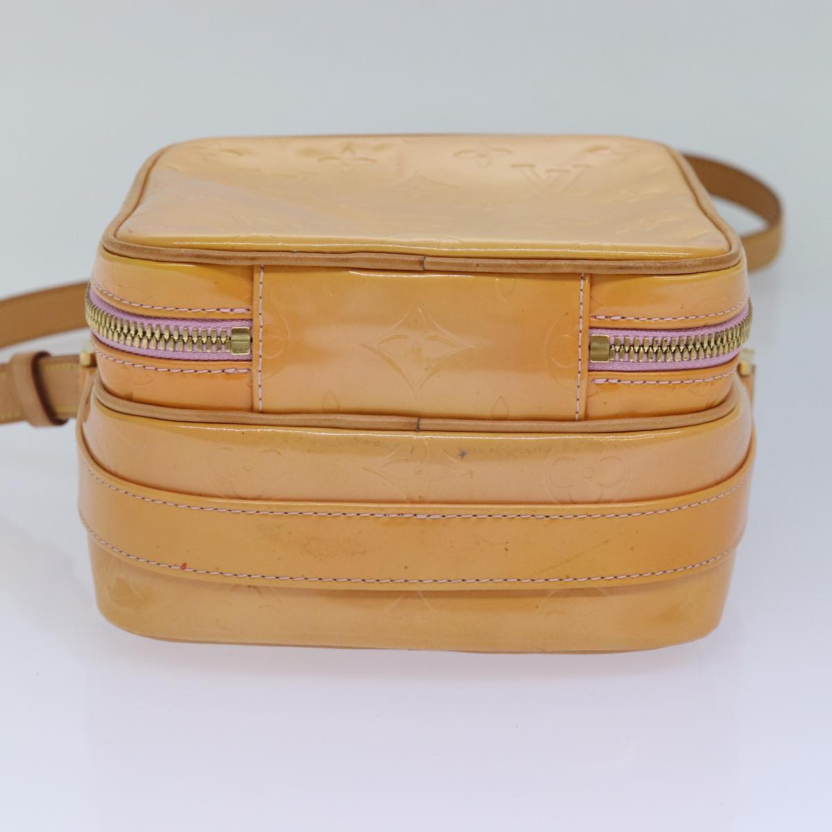 Mini Pochette Accessoires Apricot Patent Leather