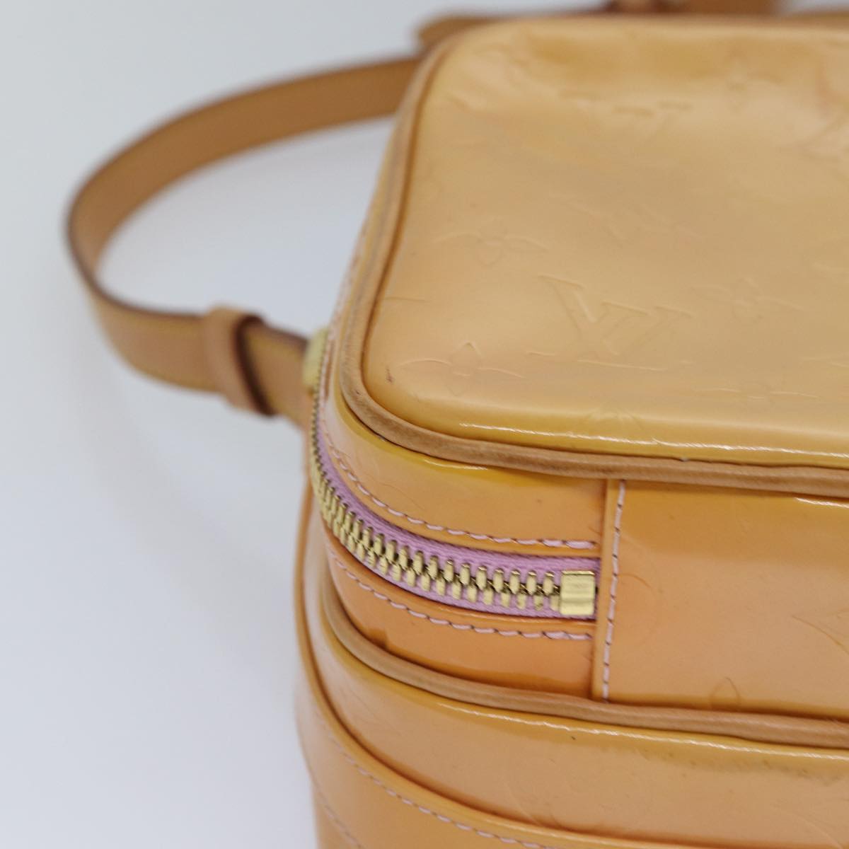 Mini Pochette Accessoires Apricot Patent Leather