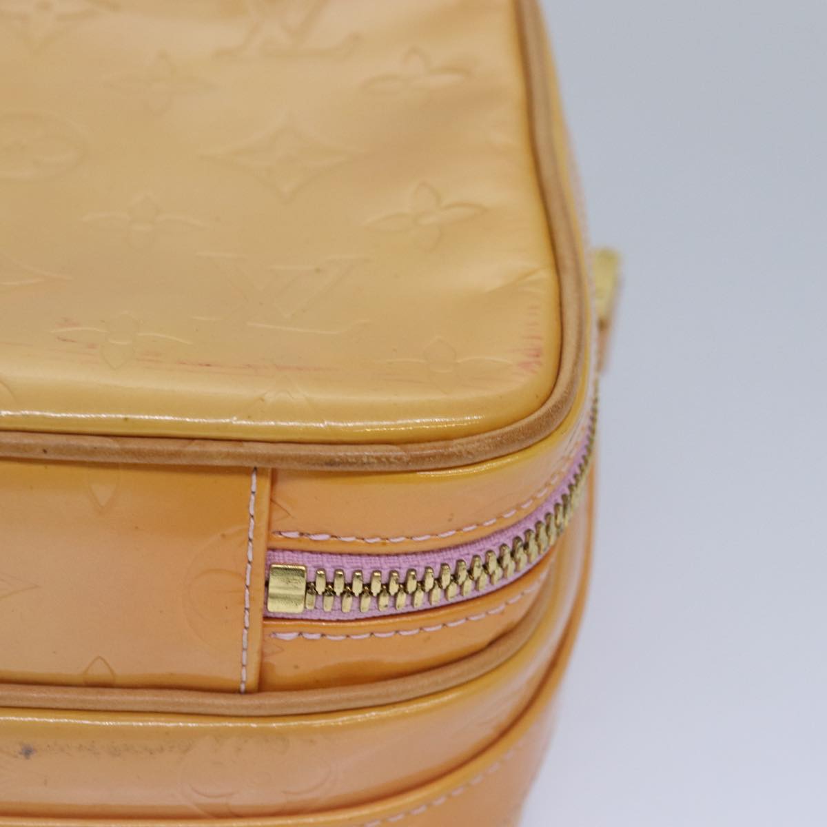 Mini Pochette Accessoires Apricot Patent Leather