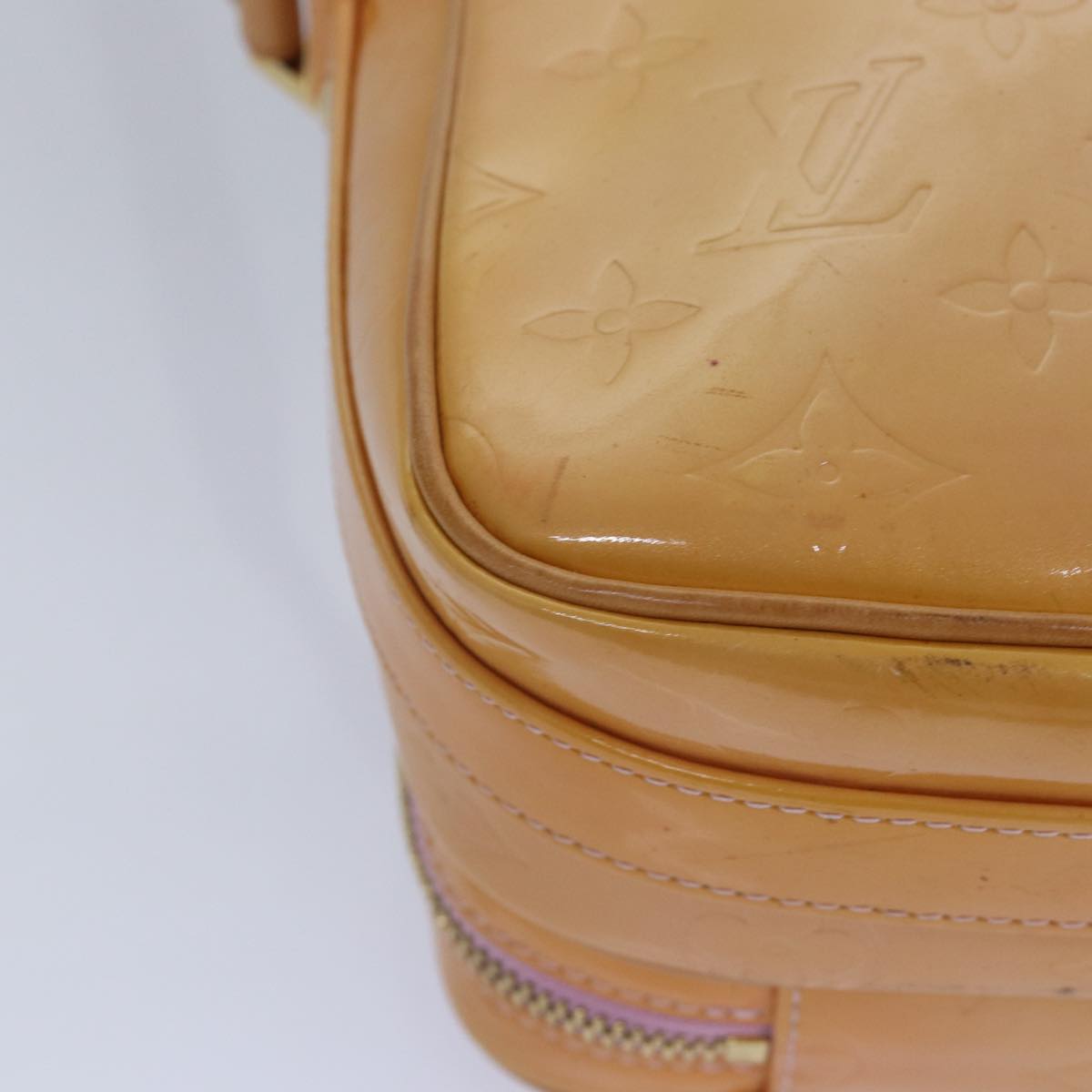 Mini Pochette Accessoires Apricot Patent Leather