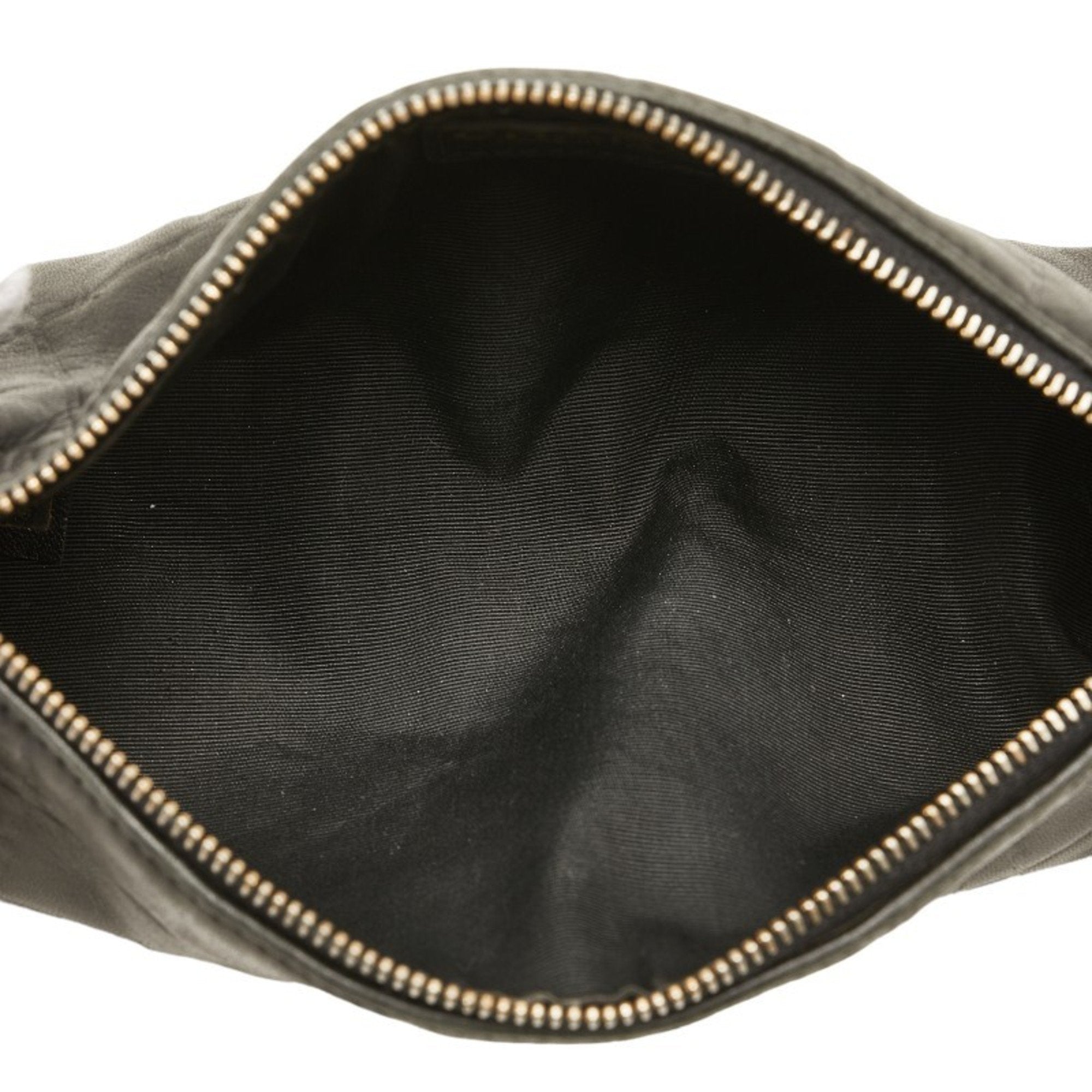 Chanel Chanel Barrel Bag Quilted Leather Clutch