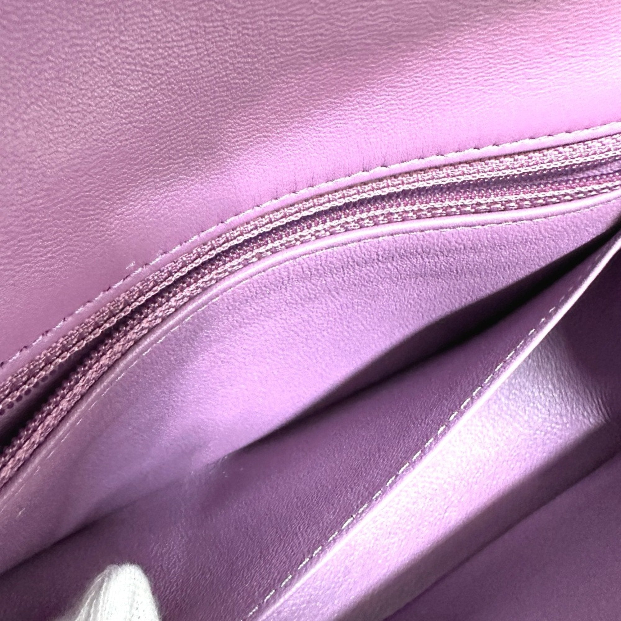 Chanel Mini Classic Flap Bag Lambskin Purple