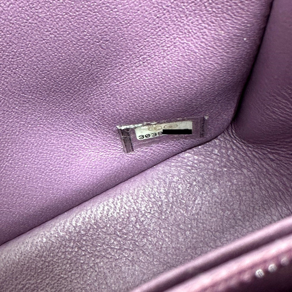 Chanel Mini Classic Flap Bag Lambskin Purple
