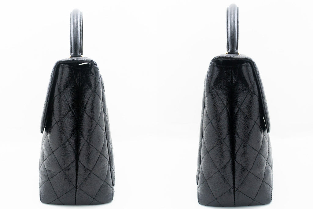 Chanel Classic Handbag Black Quilted Lambskin