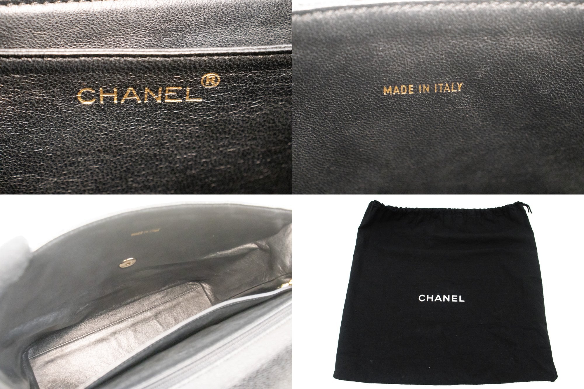Chanel Classic Handbag Black Quilted Lambskin