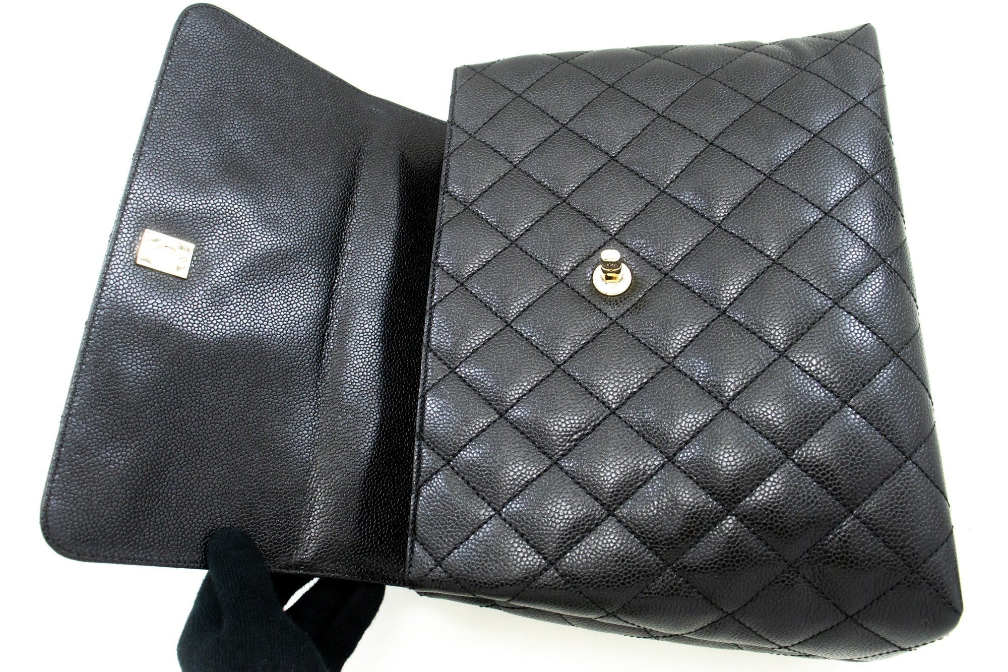 Chanel Classic Handbag Black Quilted Lambskin