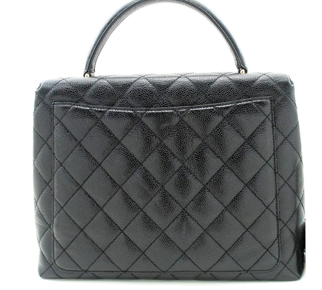 Chanel Classic Handbag Black Quilted Lambskin