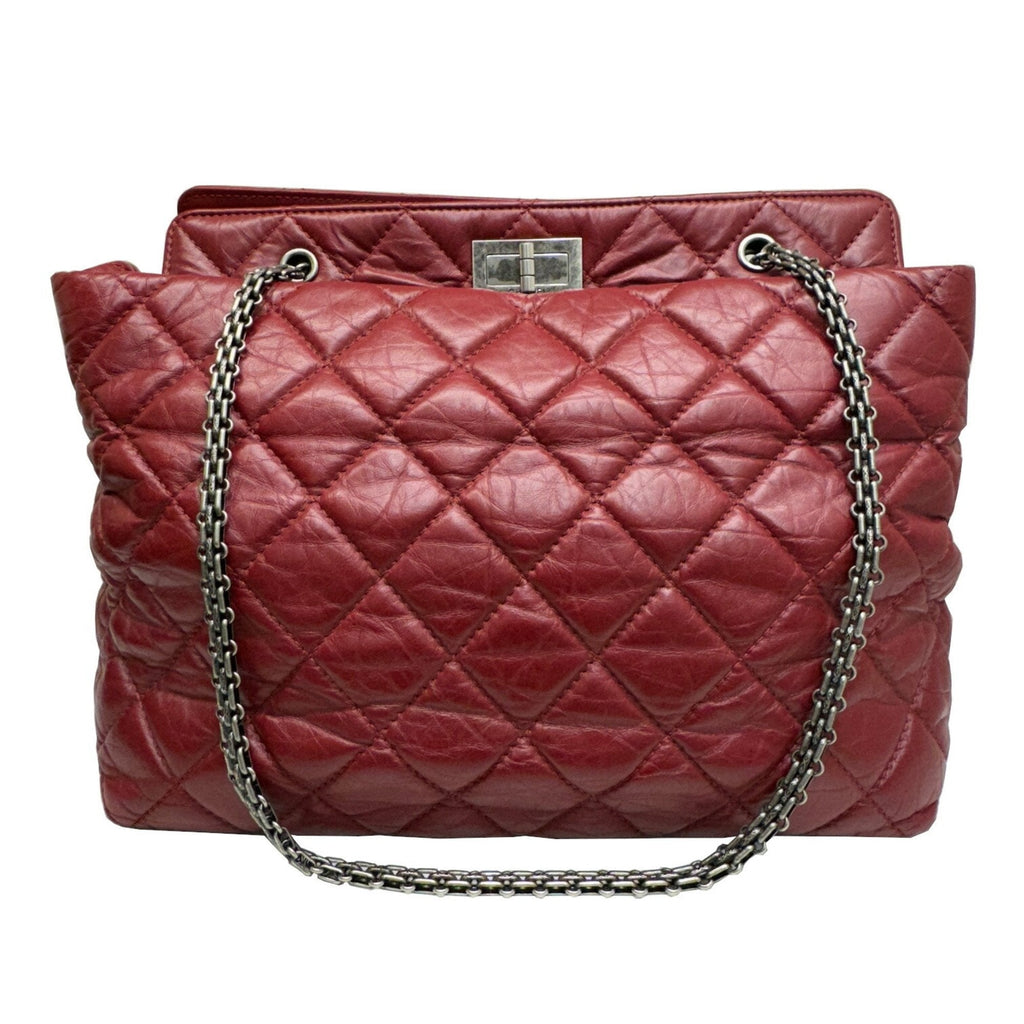 Chanel Quilted Leather Tote Bag Classic Style