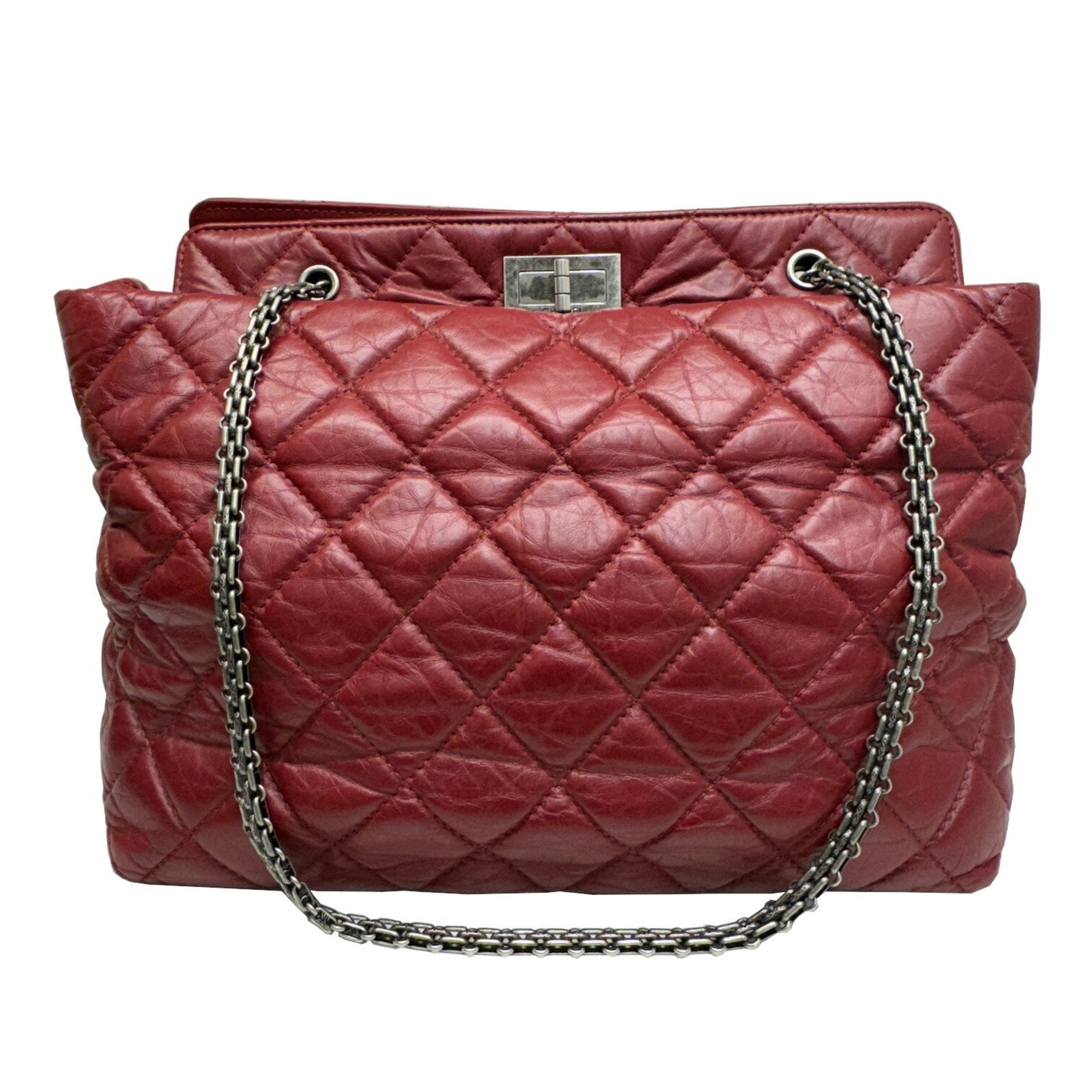 Chanel Quilted Leather Tote Bag Classic Style