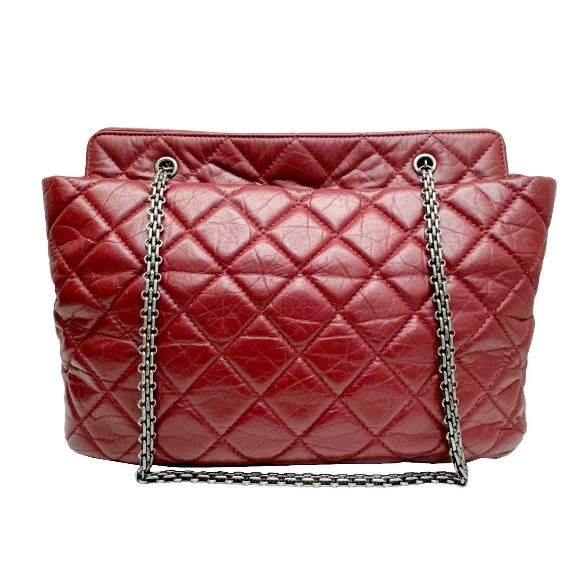 Chanel Quilted Leather Tote Bag Classic Style