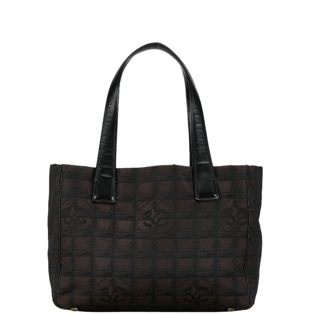 Chanel Quilted Tote Bag Brown Canvas