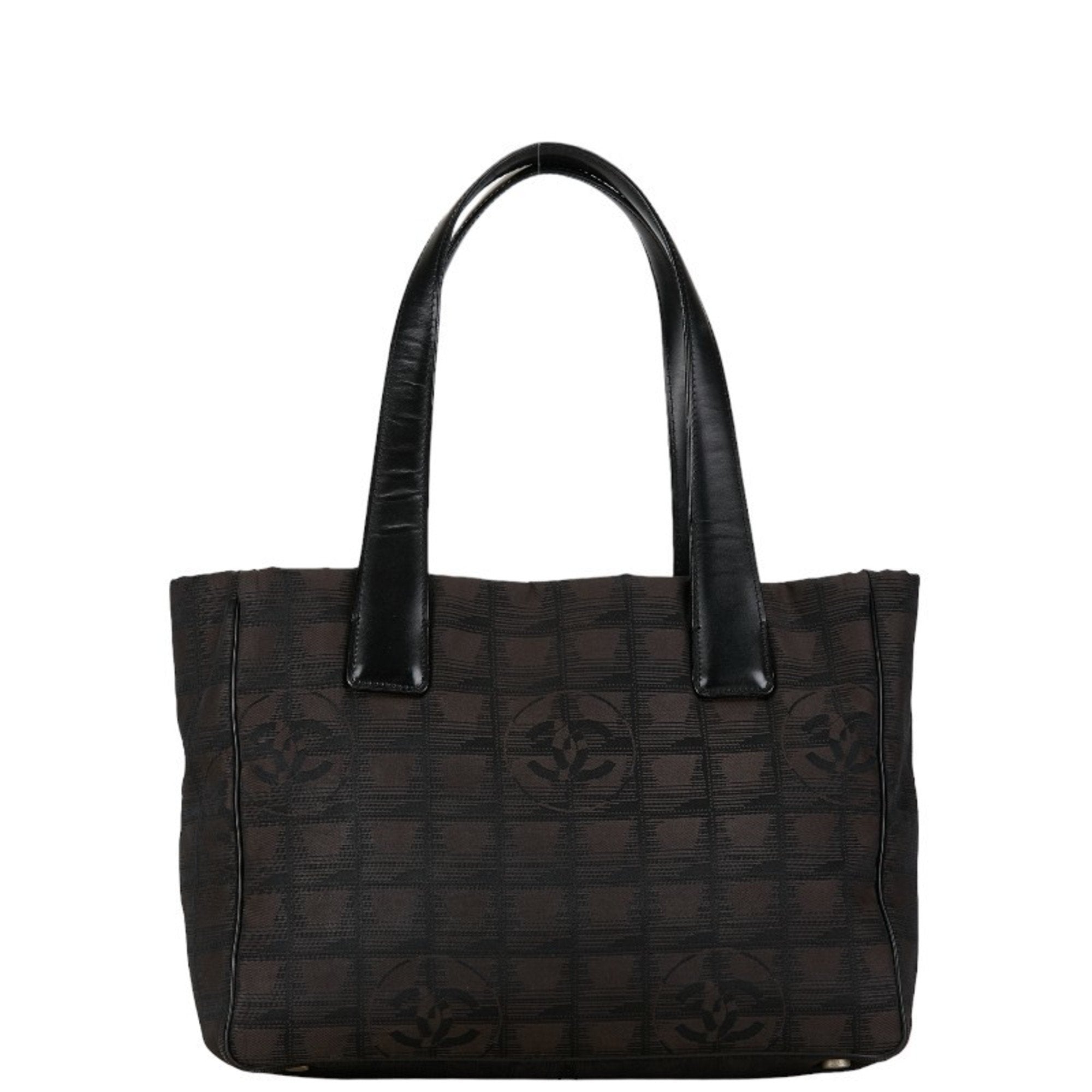 Chanel Quilted Tote Bag Brown Canvas