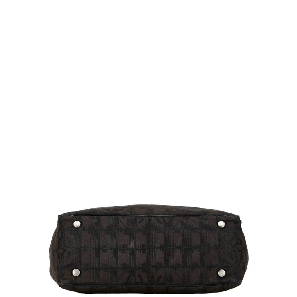 Chanel Quilted Tote Bag Brown Canvas