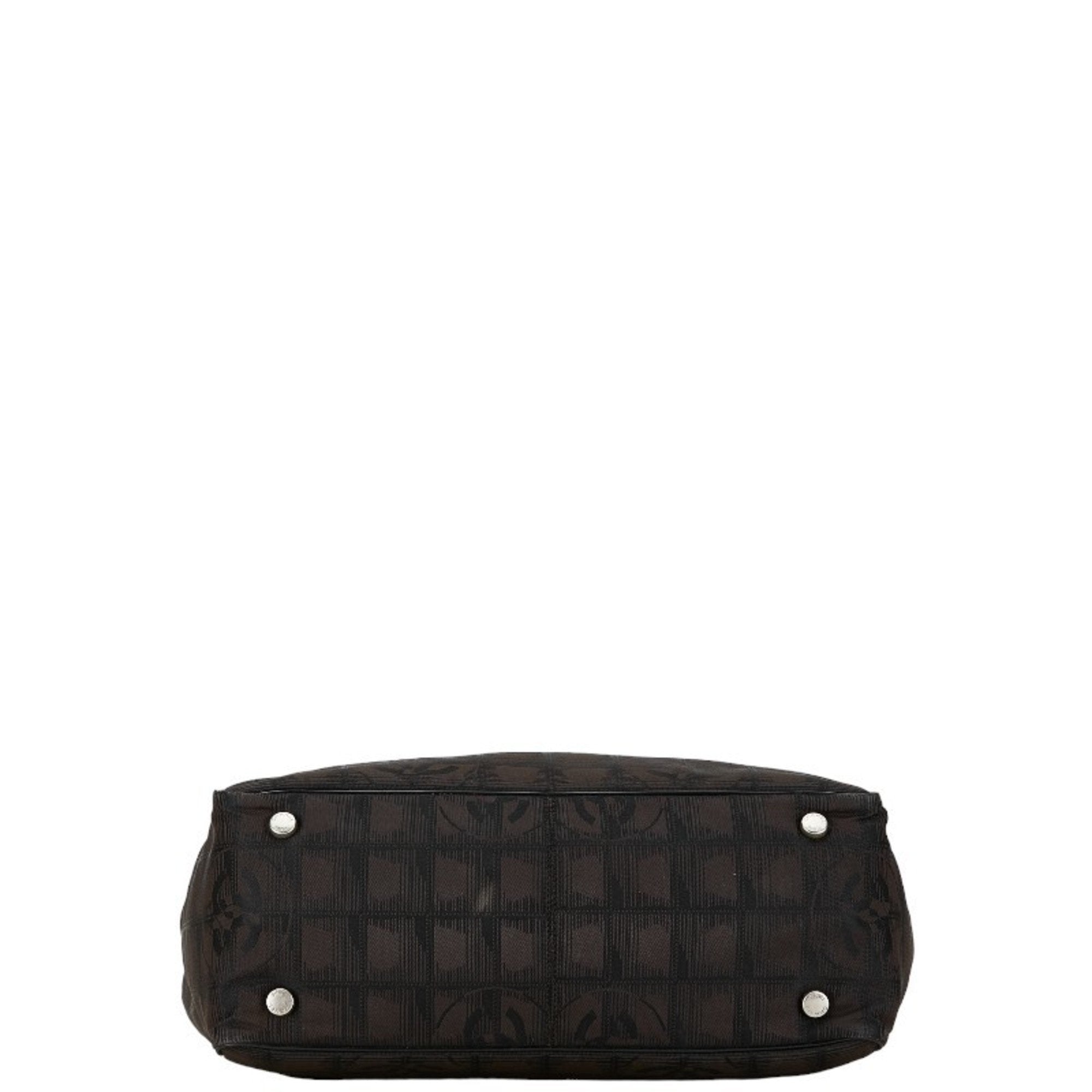 Chanel Quilted Tote Bag Brown Canvas