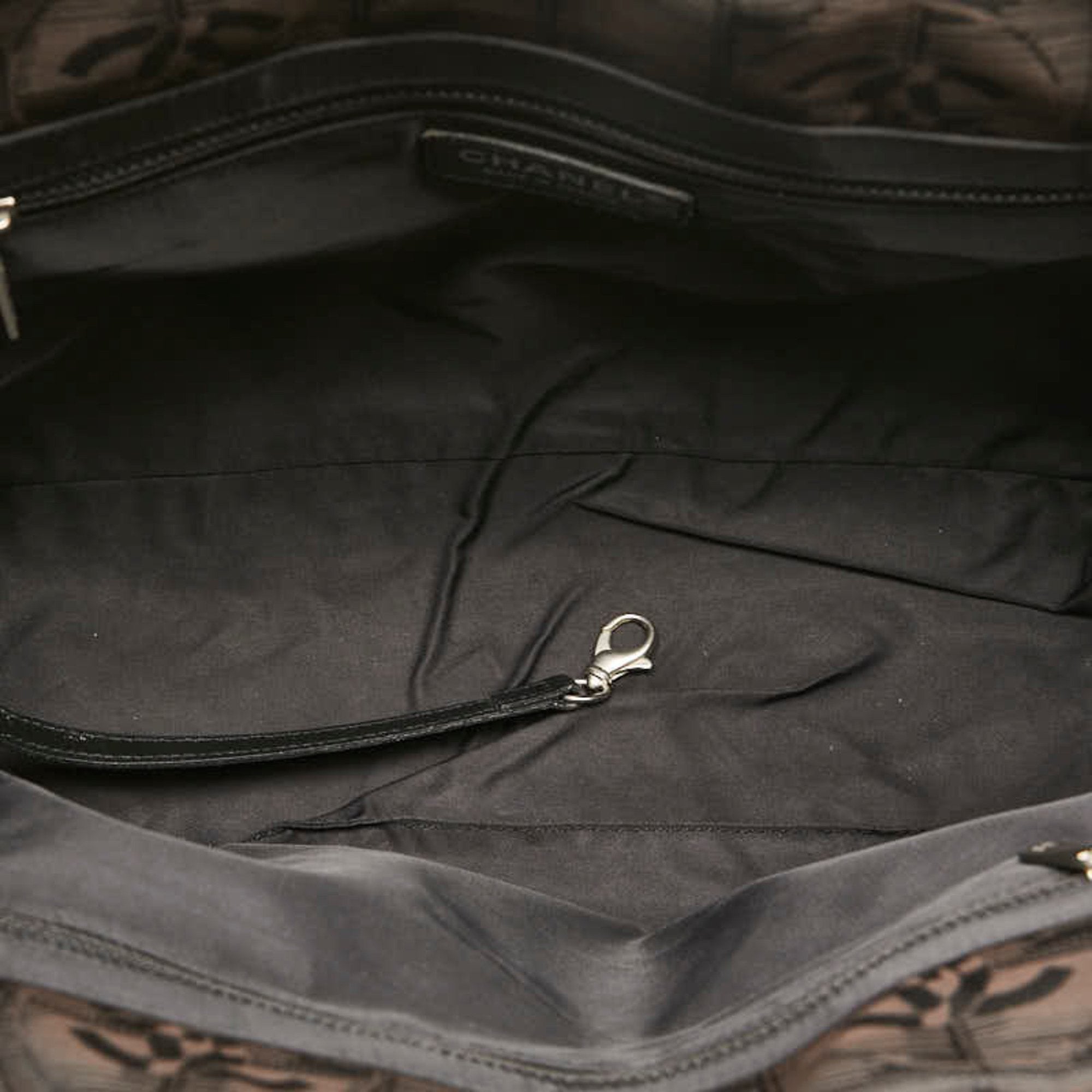 Chanel Quilted Tote Bag Brown Canvas