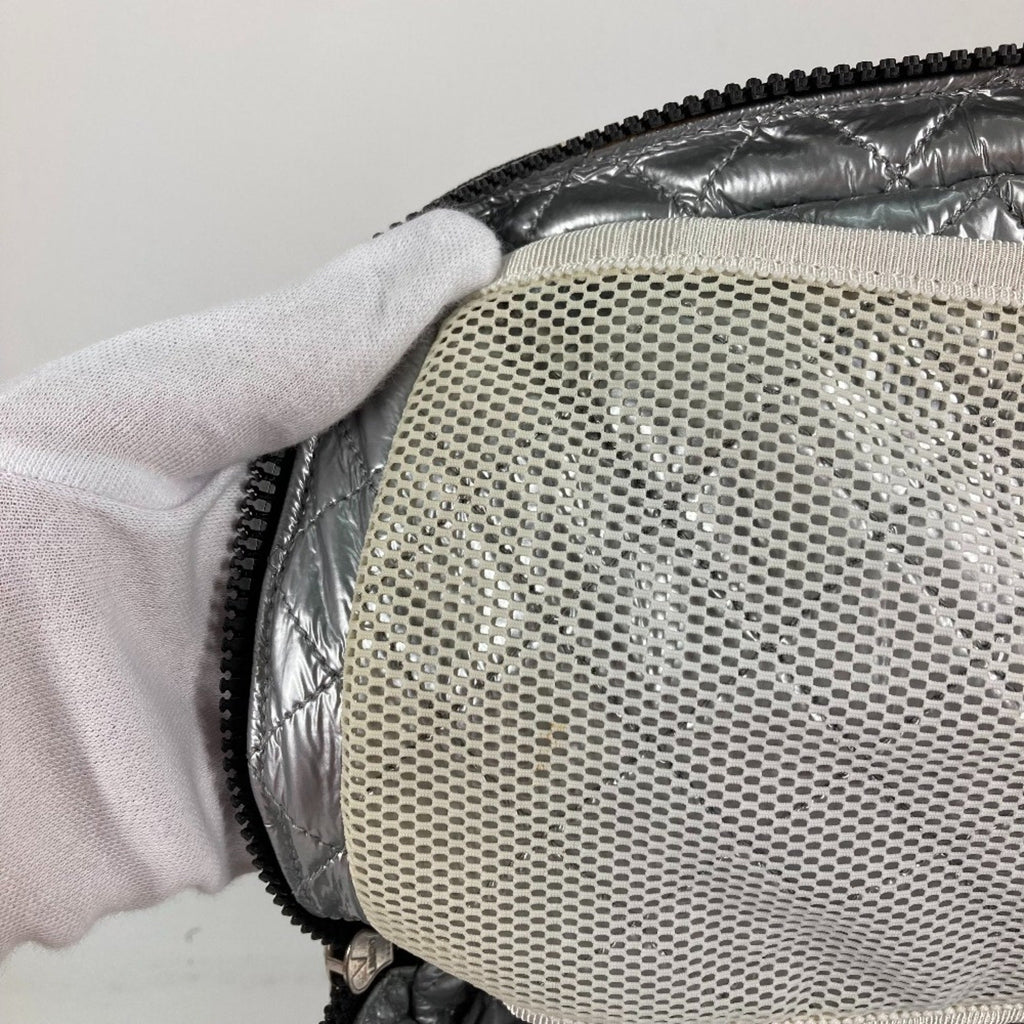Chanel Gingham Crossbody Bag Black and White