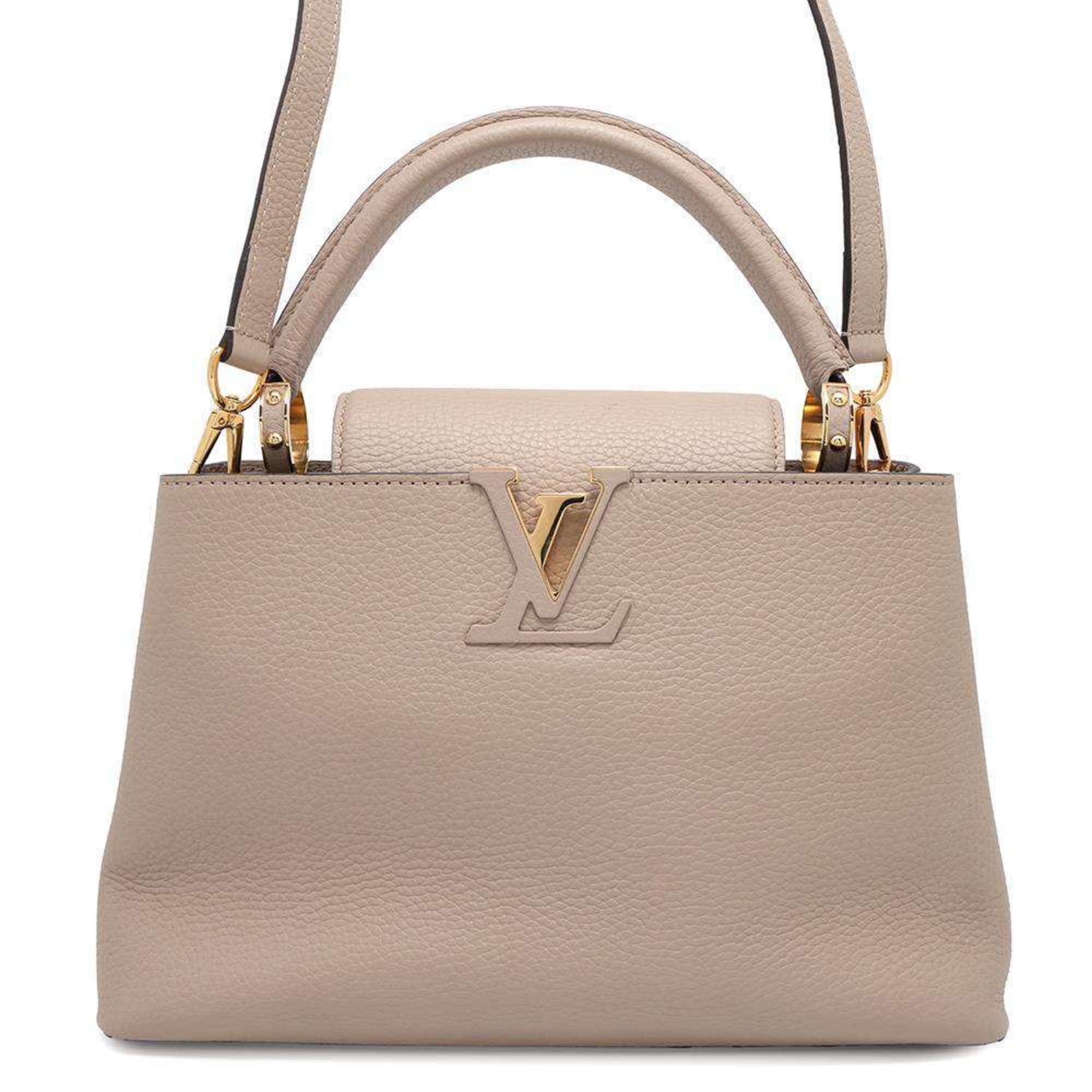 Leather Capucines Bag with Dust Bag and Shoulder Strap