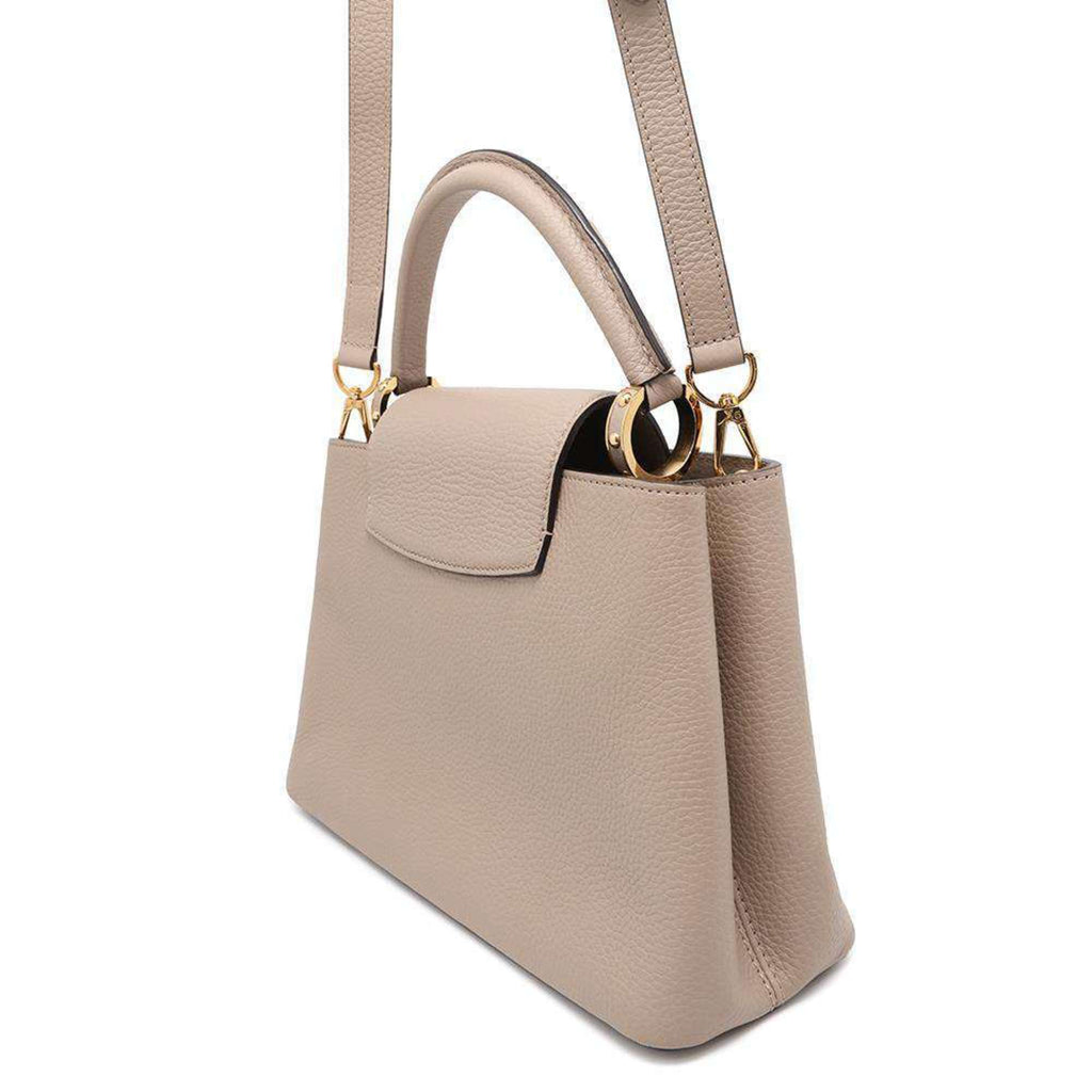 Leather Capucines Bag with Dust Bag and Shoulder Strap