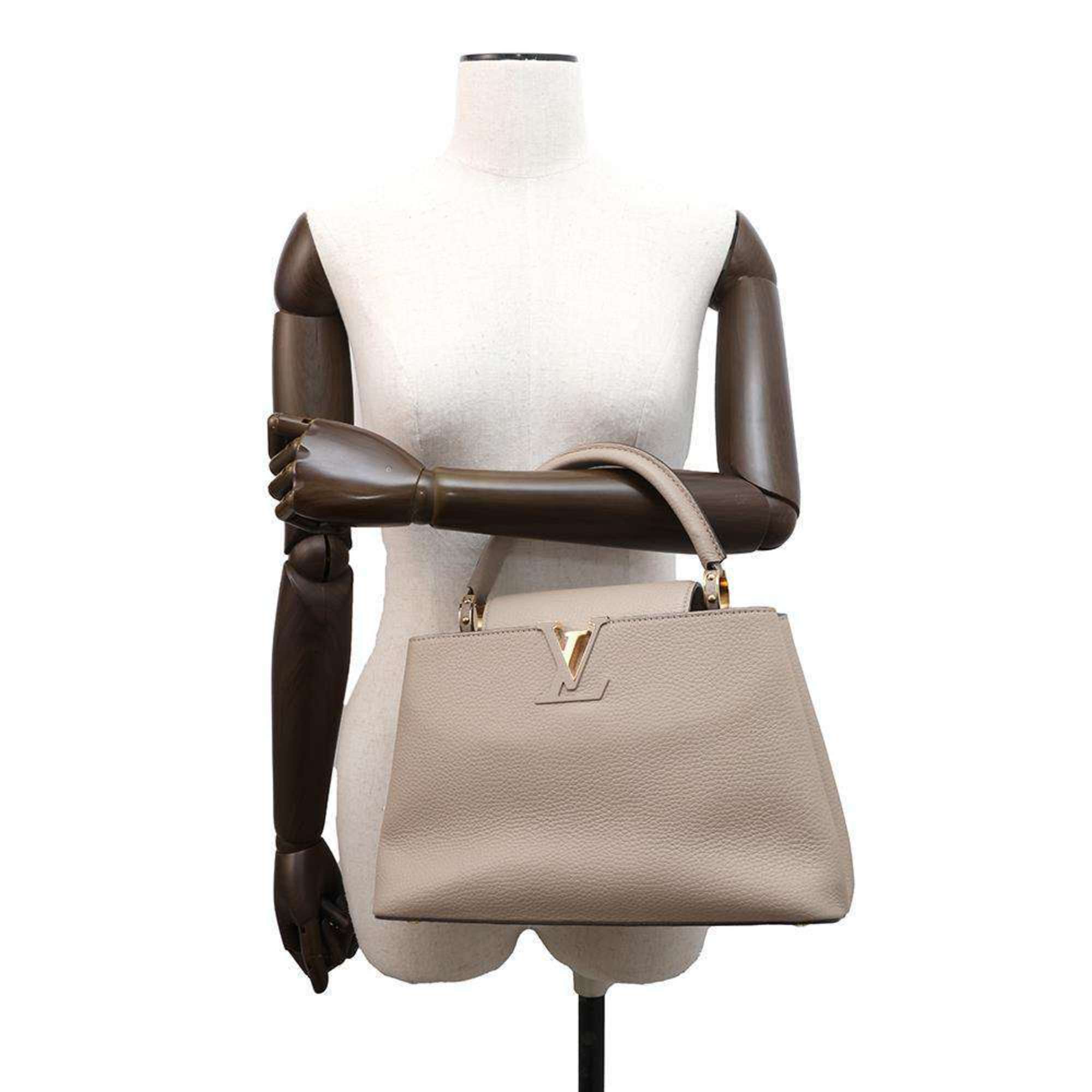 Leather Capucines Bag with Dust Bag and Shoulder Strap