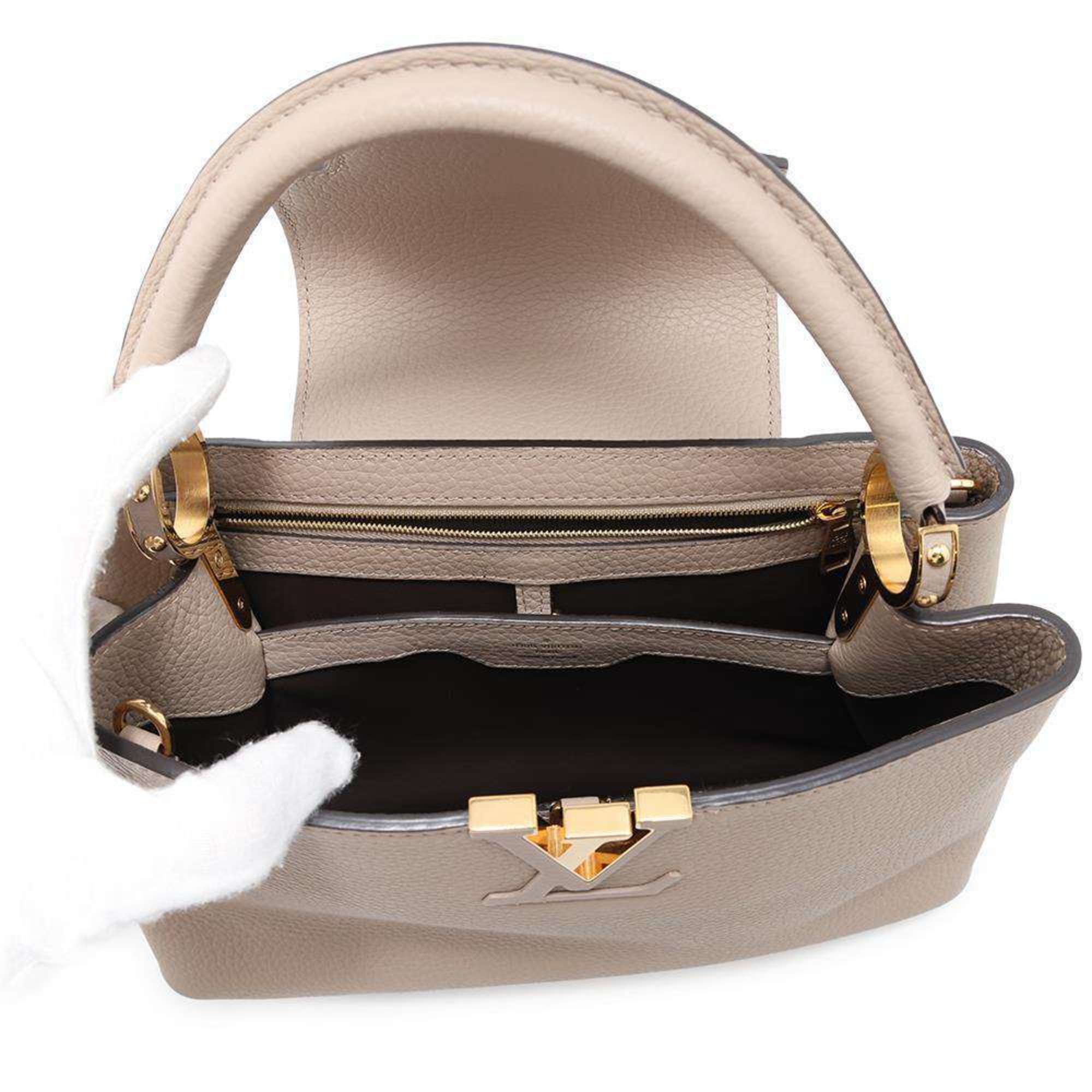 Leather Capucines Bag with Dust Bag and Shoulder Strap
