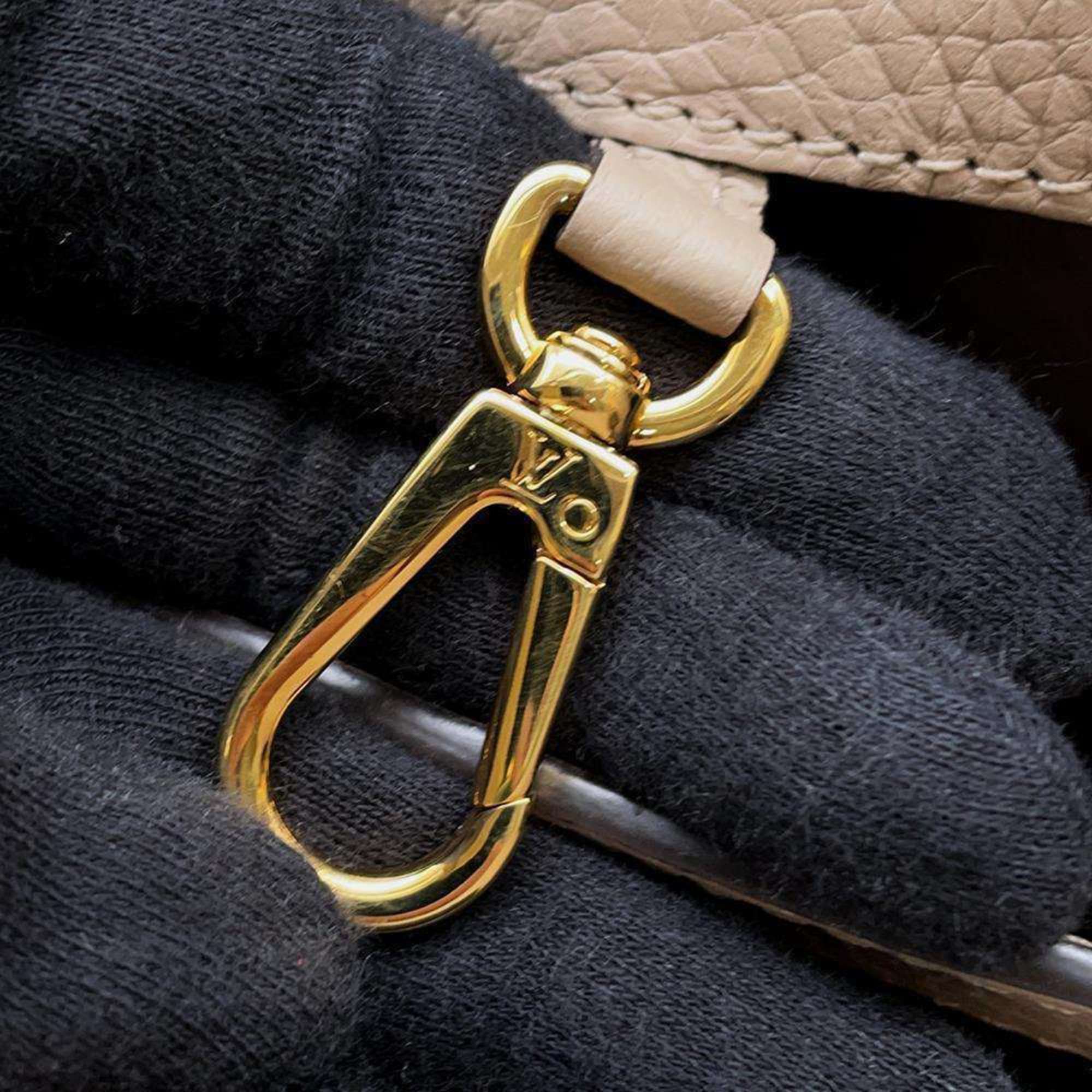 Leather Capucines Bag with Dust Bag and Shoulder Strap