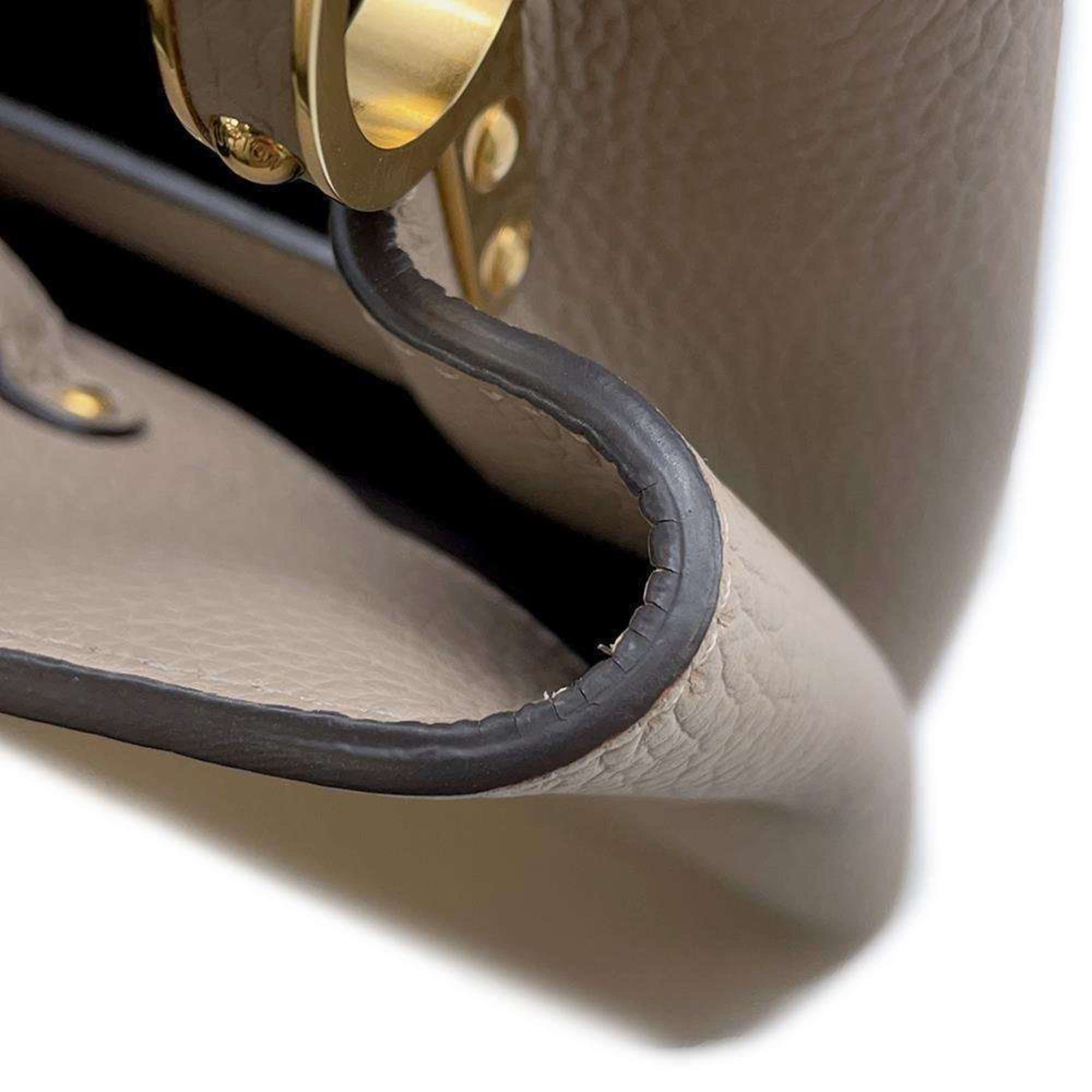 Leather Capucines Bag with Dust Bag and Shoulder Strap