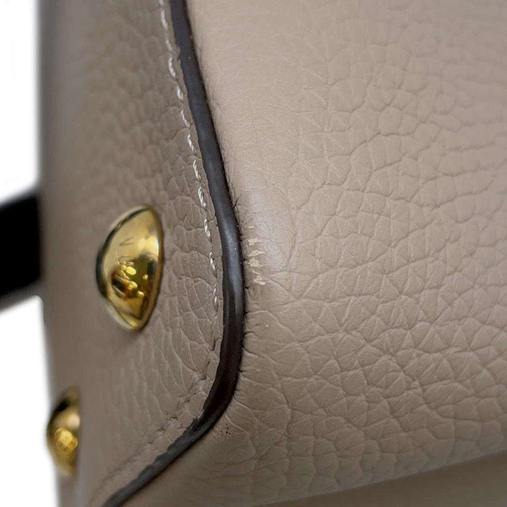 Leather Capucines Bag with Dust Bag and Shoulder Strap
