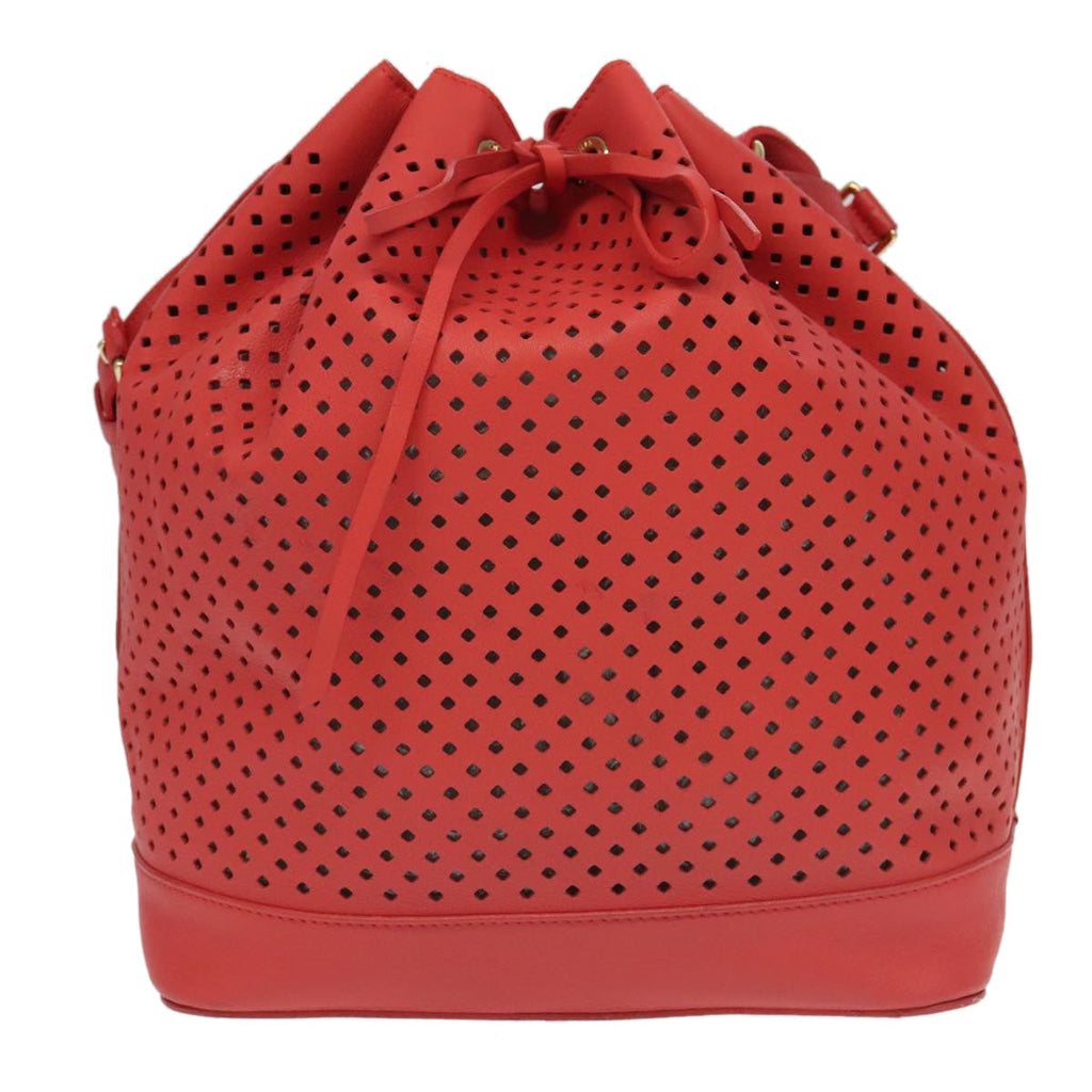 Lockme Bucket Red Perforated Leather