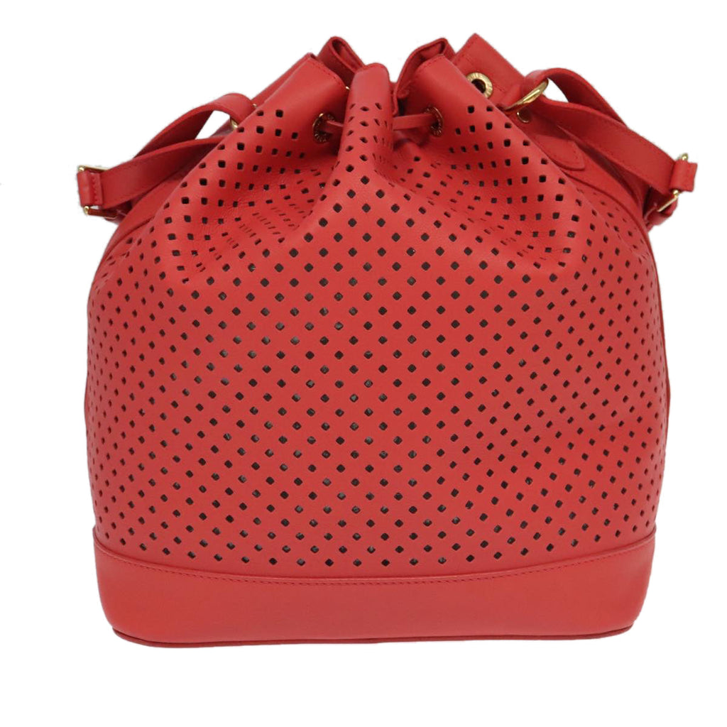 Lockme Bucket Red Perforated Leather