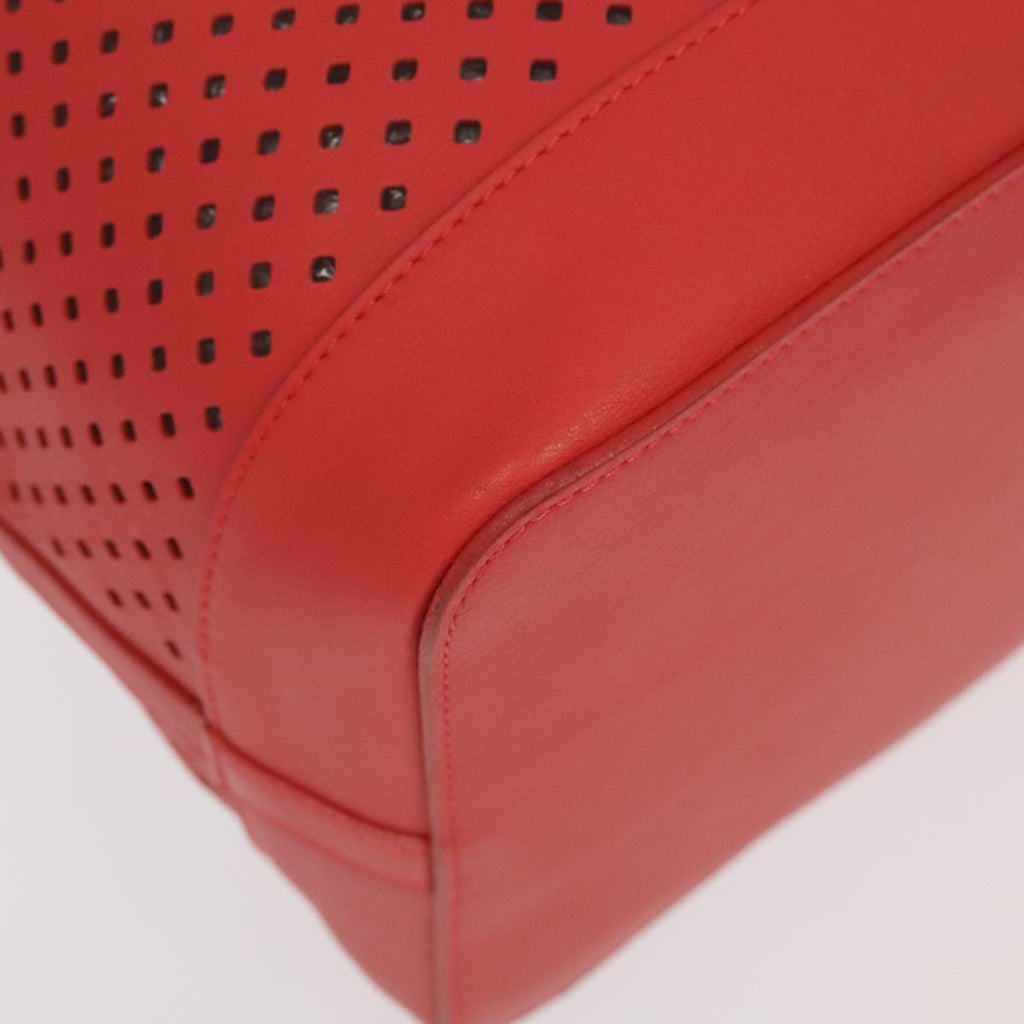 Lockme Bucket Red Perforated Leather