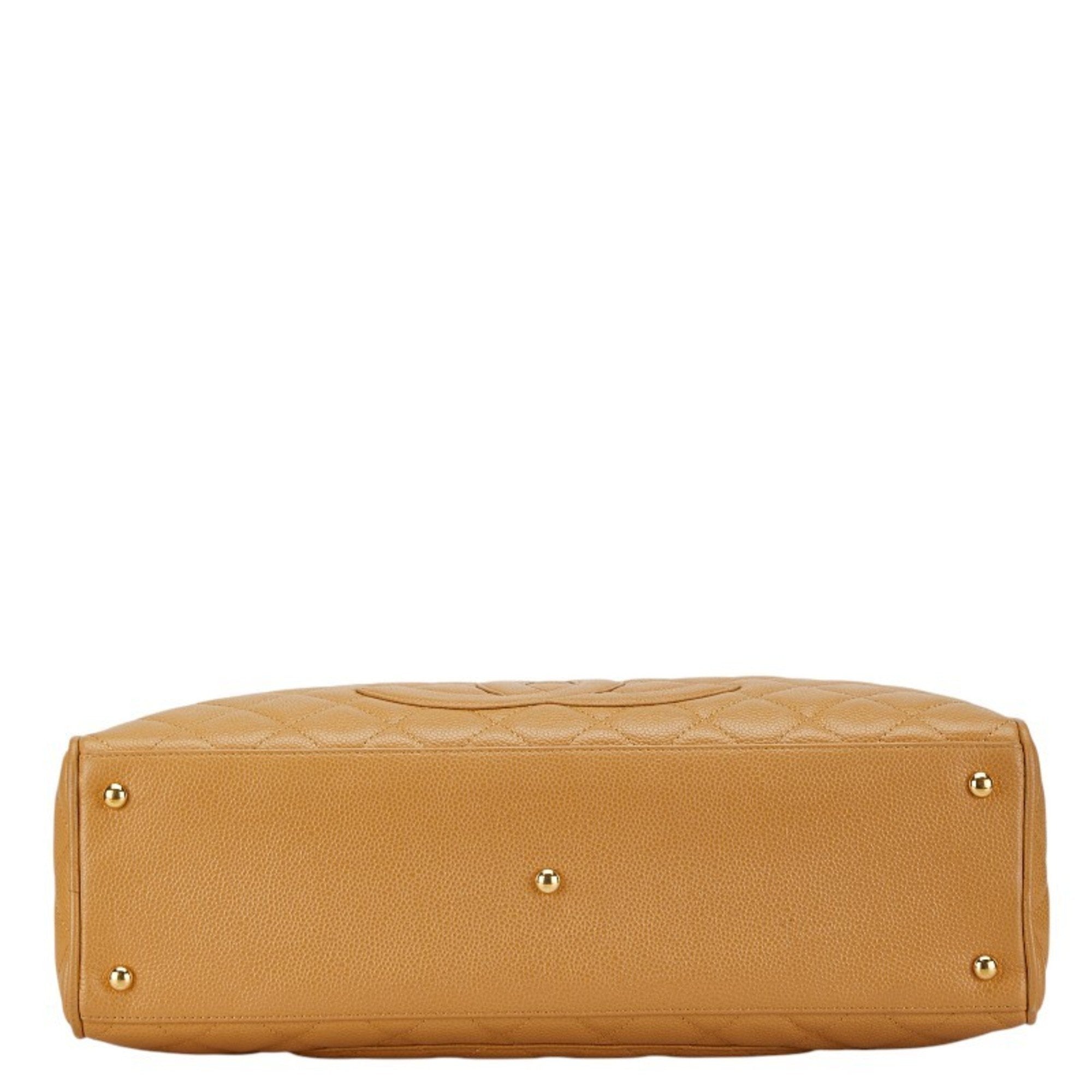 Chanel Classic Handbag Camel Leather