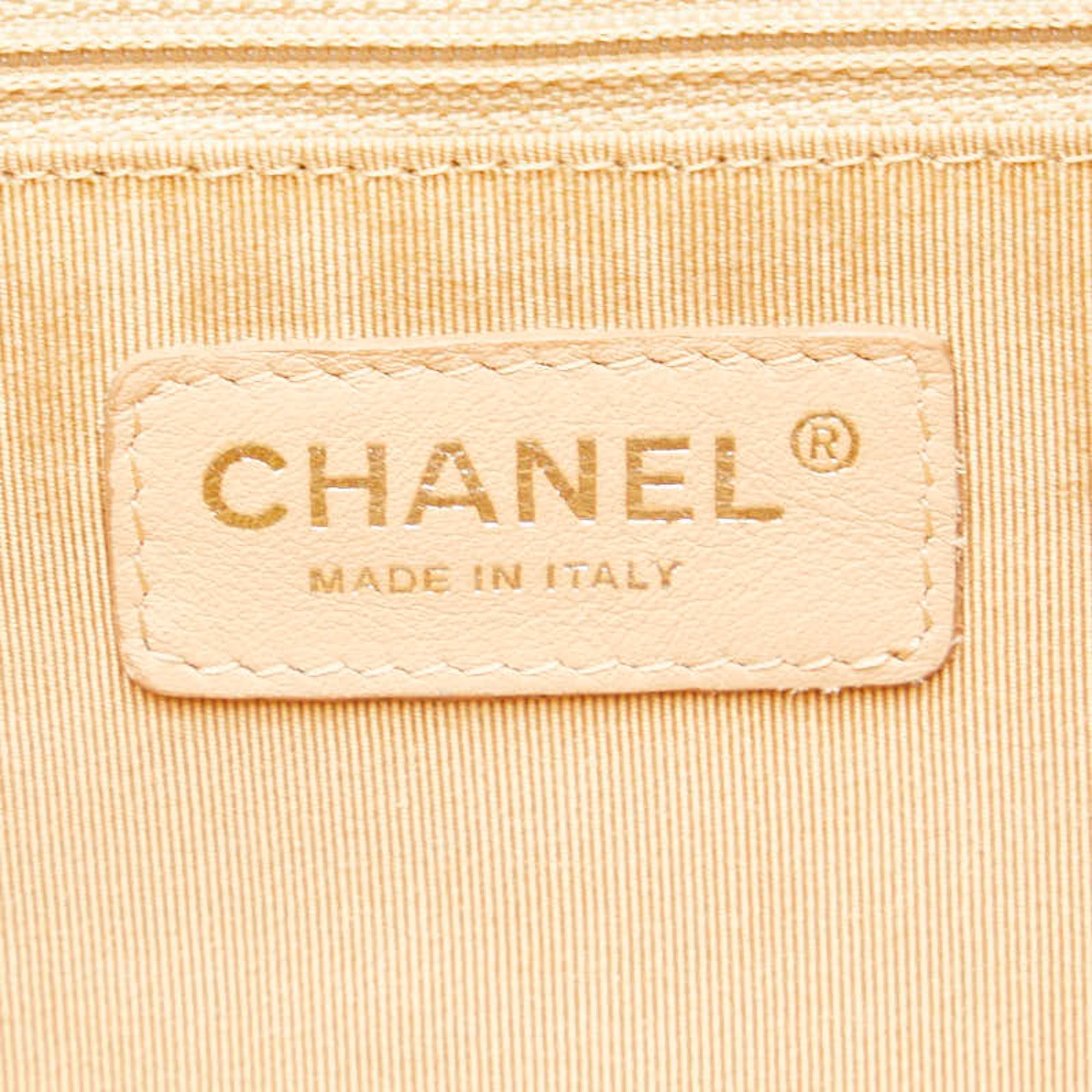 Chanel Classic Handbag Camel Leather