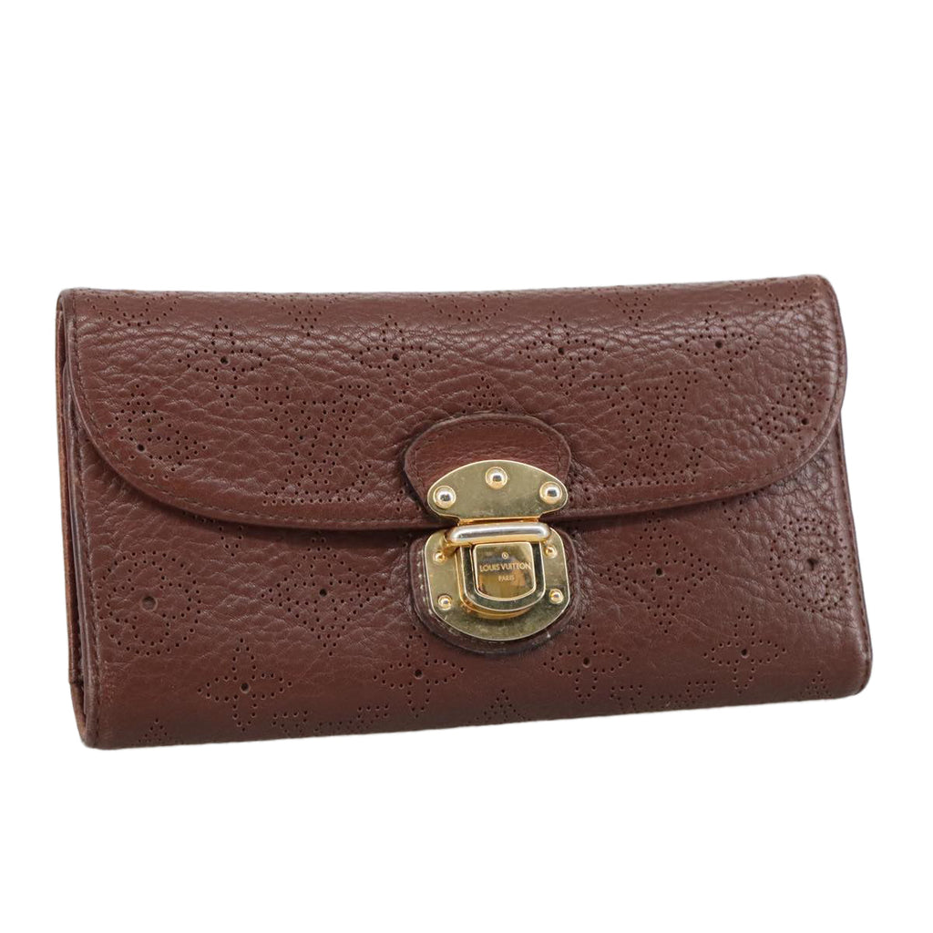 Perforated Monogram Wallet Brown Leather