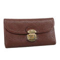 Perforated Monogram Wallet Brown Leather