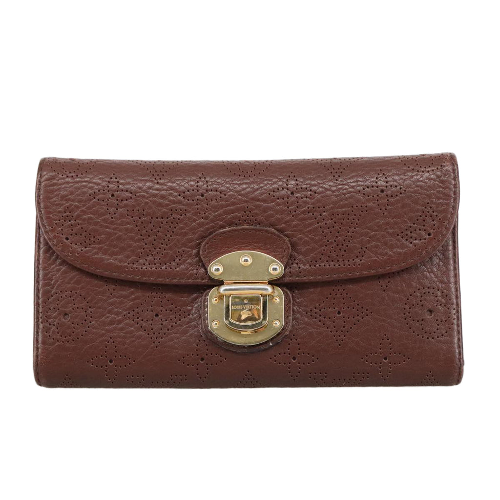 Perforated Monogram Wallet Brown Leather